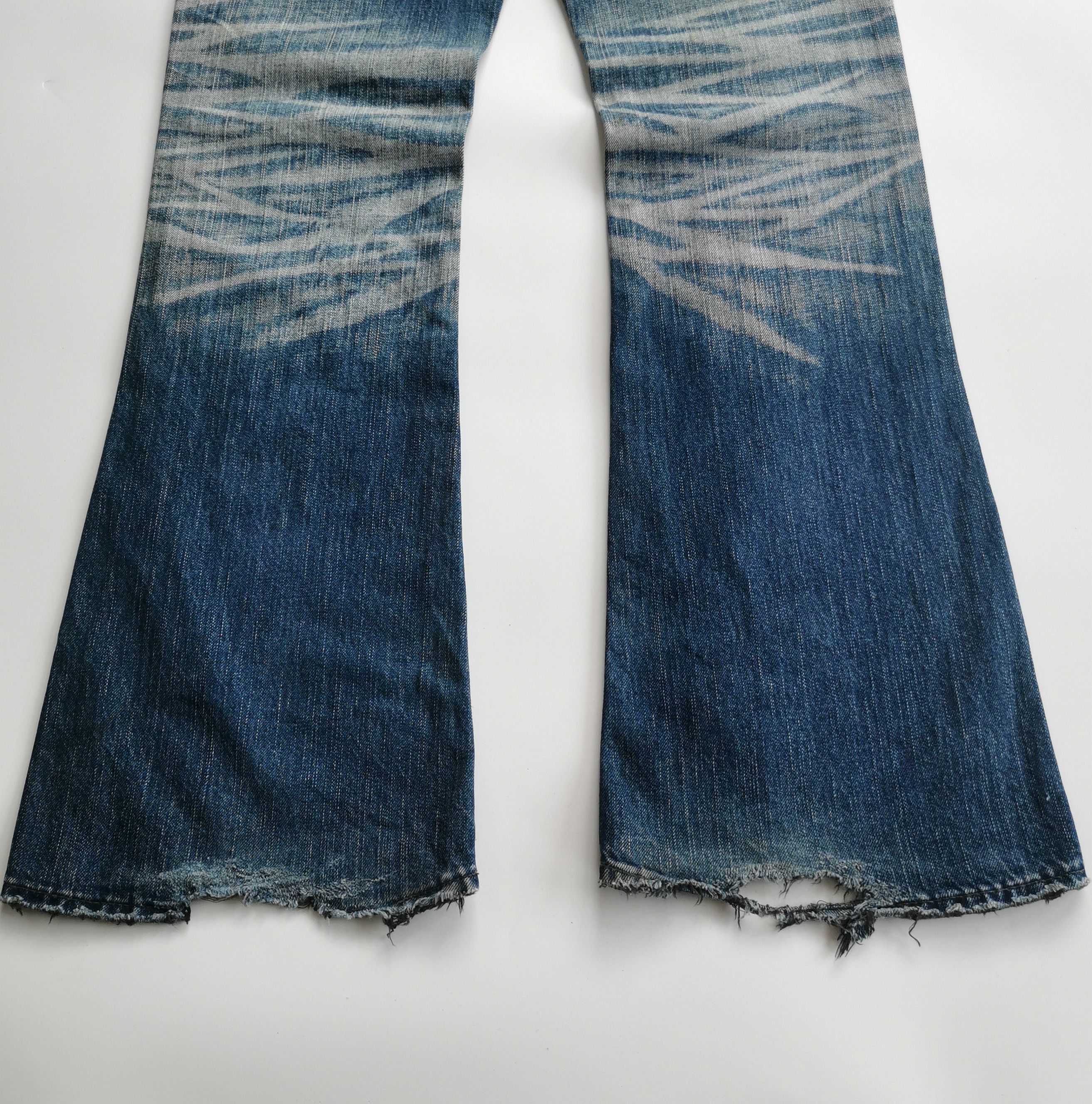 Murder License Studded Pocket Flare Whiskering Jeans