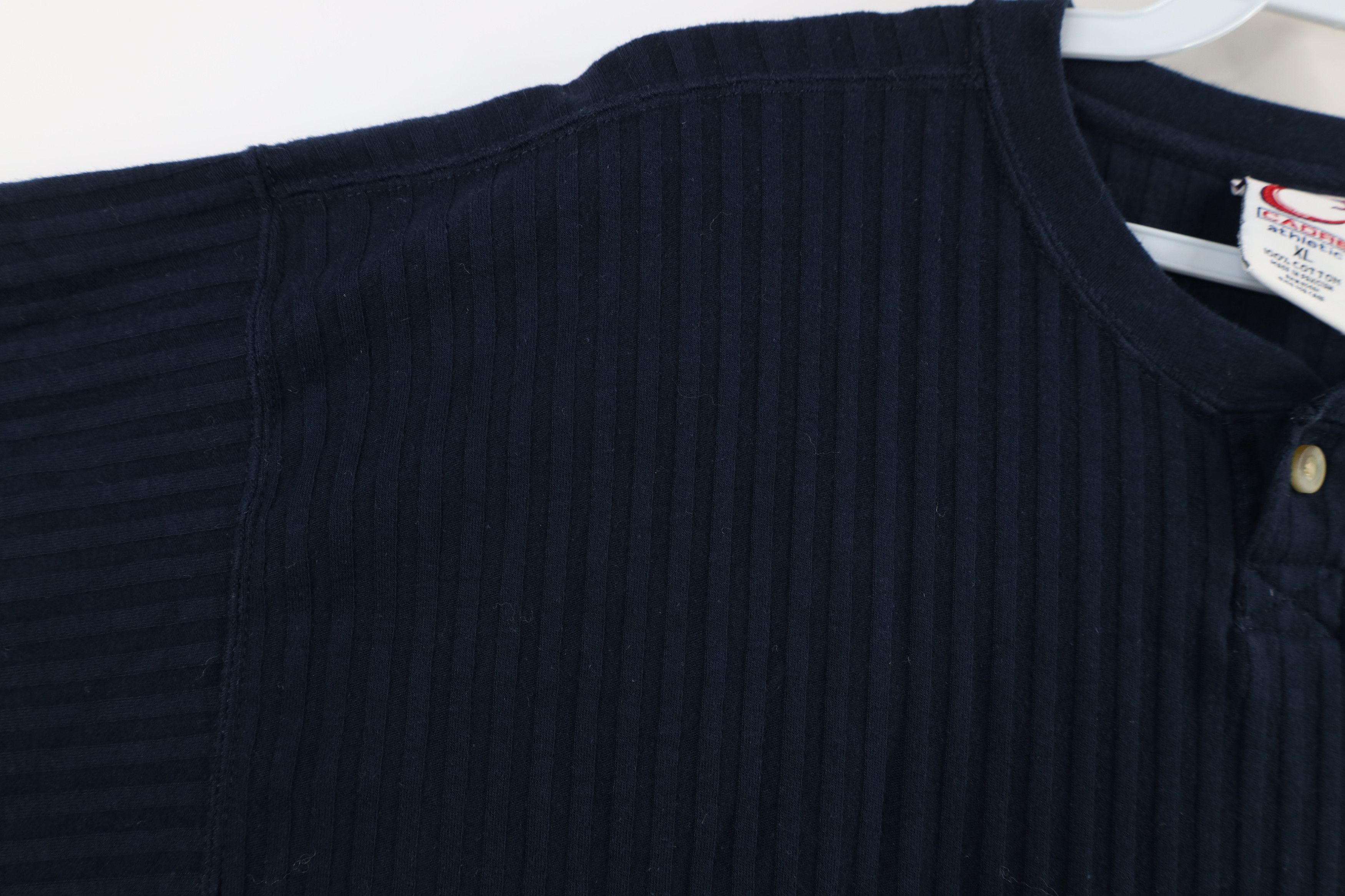 Vintage Vintage 90s University of Michigan Ribbed Henley T-Shirt Size US XL / EU 56 / 4 - 5 Thumbnail