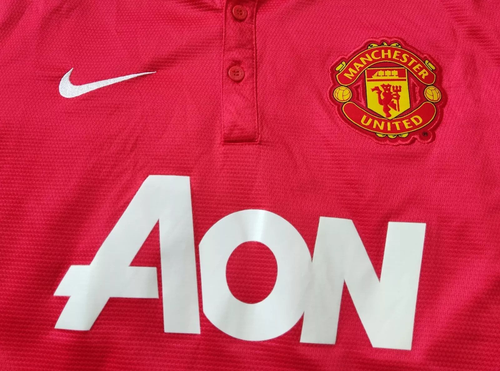 Nike MANCHESTER UNITED 2013 2014 FOOTBALL JERSEY TRIKOT NIKE L Size US L / EU 52-54 / 3 - 4 Thumbnail