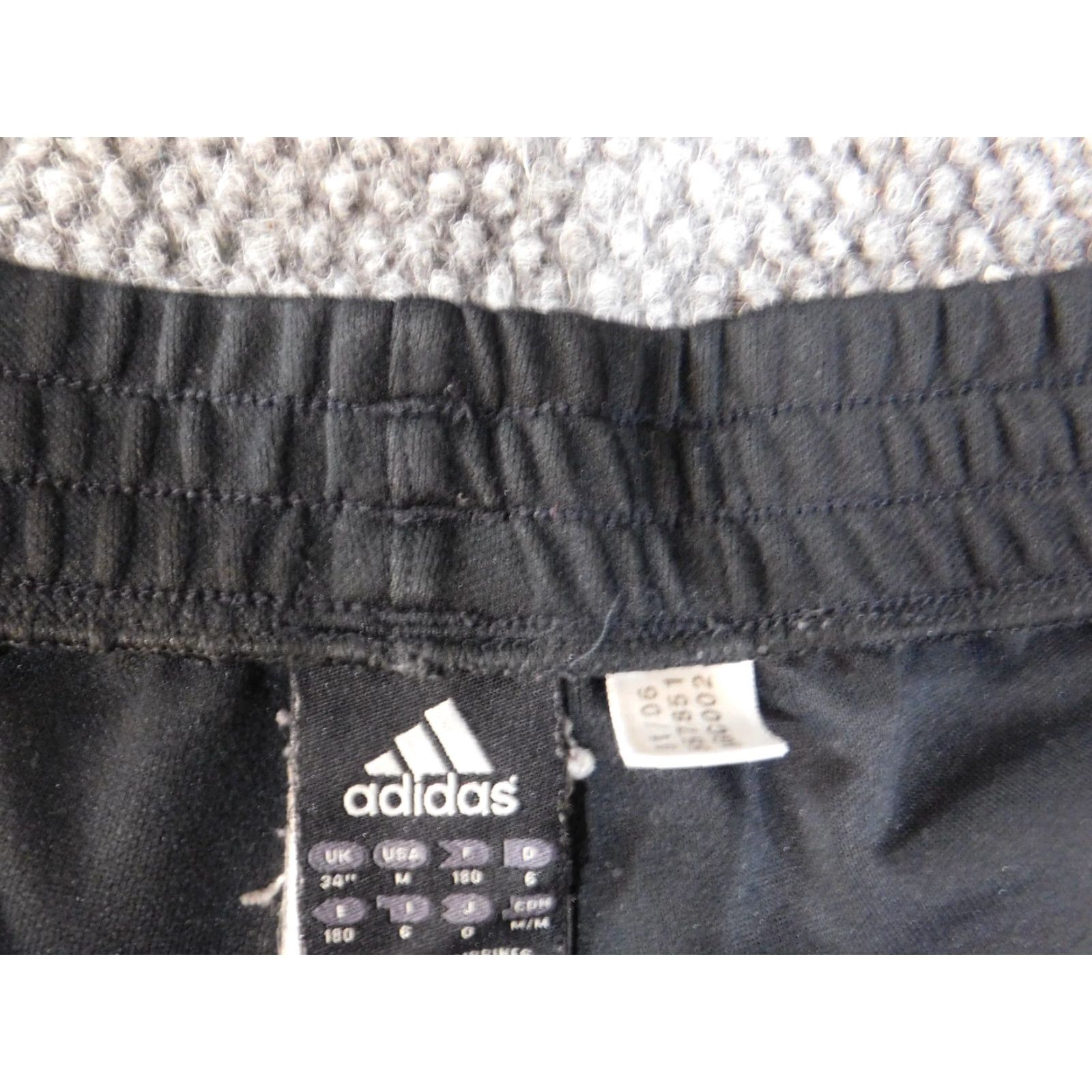 Adidas adidas sweatpants Men M Black Vintage no Retro Logo Zip Casual Straight Pant Size US 31 - 3 Thumbnail