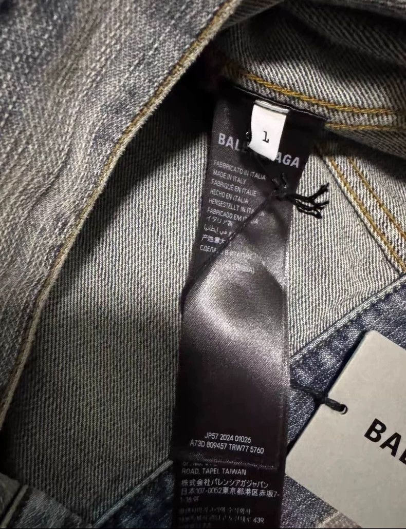 Balenciaga Balenciaga Dragon totem making old denim jacket coat Size US S / EU 44-46 / 1 - 4 Thumbnail