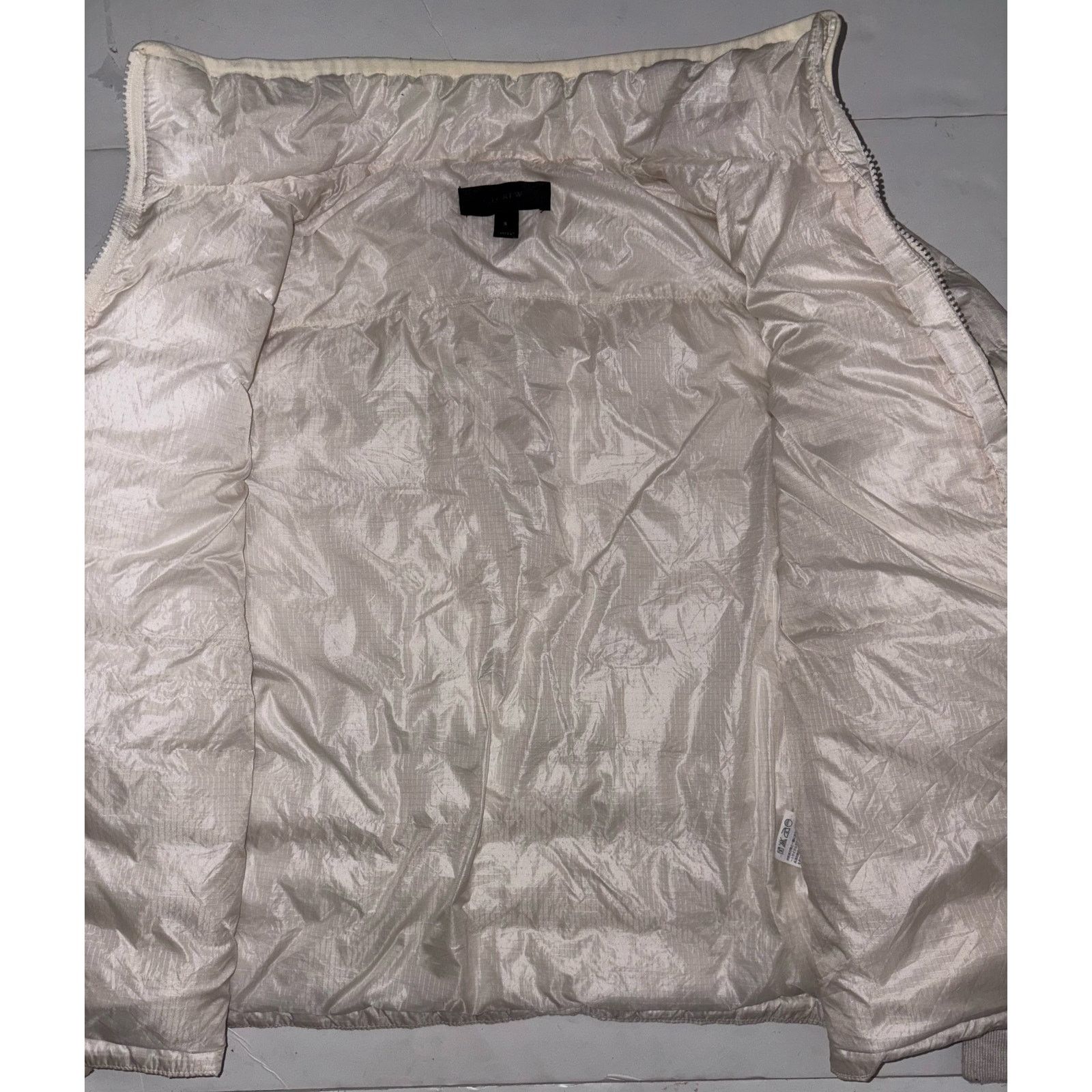 J.Crew J crew womens puffer jacket white size small zip up Size S / US 4 / IT 40 - 3 Thumbnail