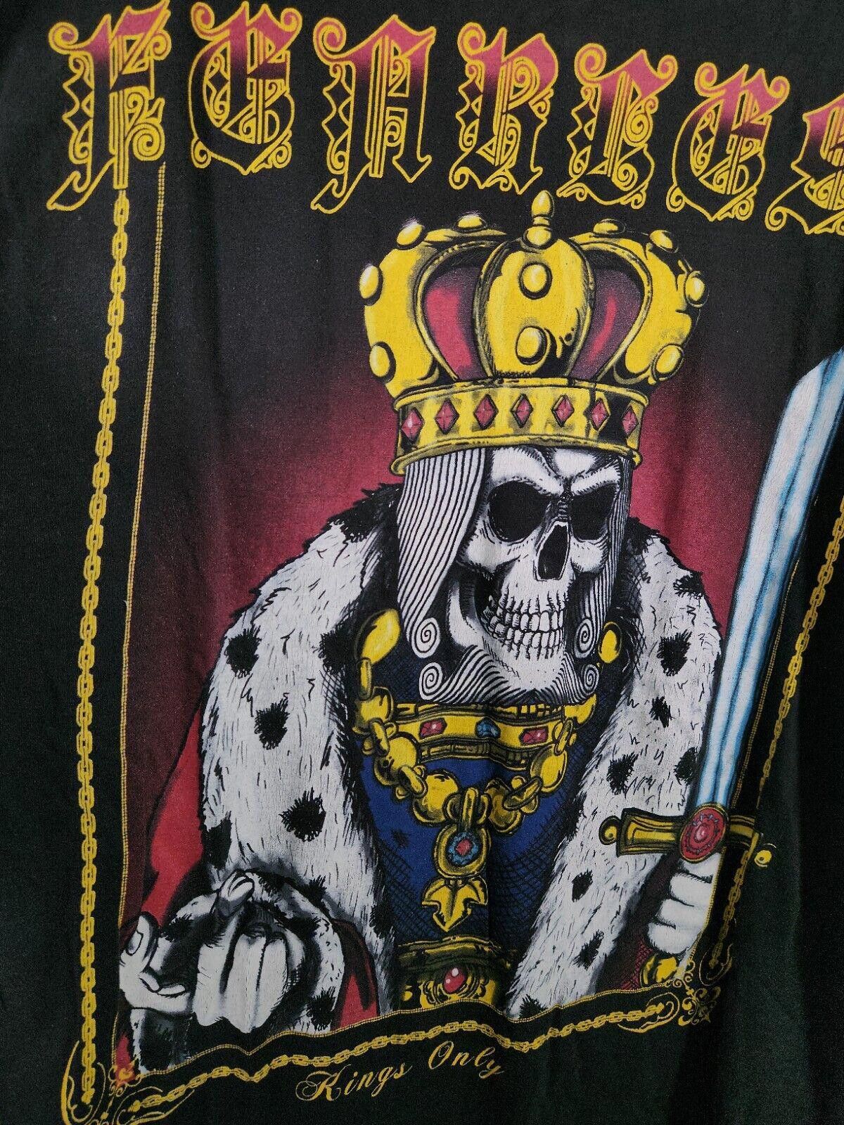 Designer Fearless Skull Skeleton Kings Only T-Shirt Graphic Men’s XL Size US XL / EU 56 / 4 - 2 Thumbnail
