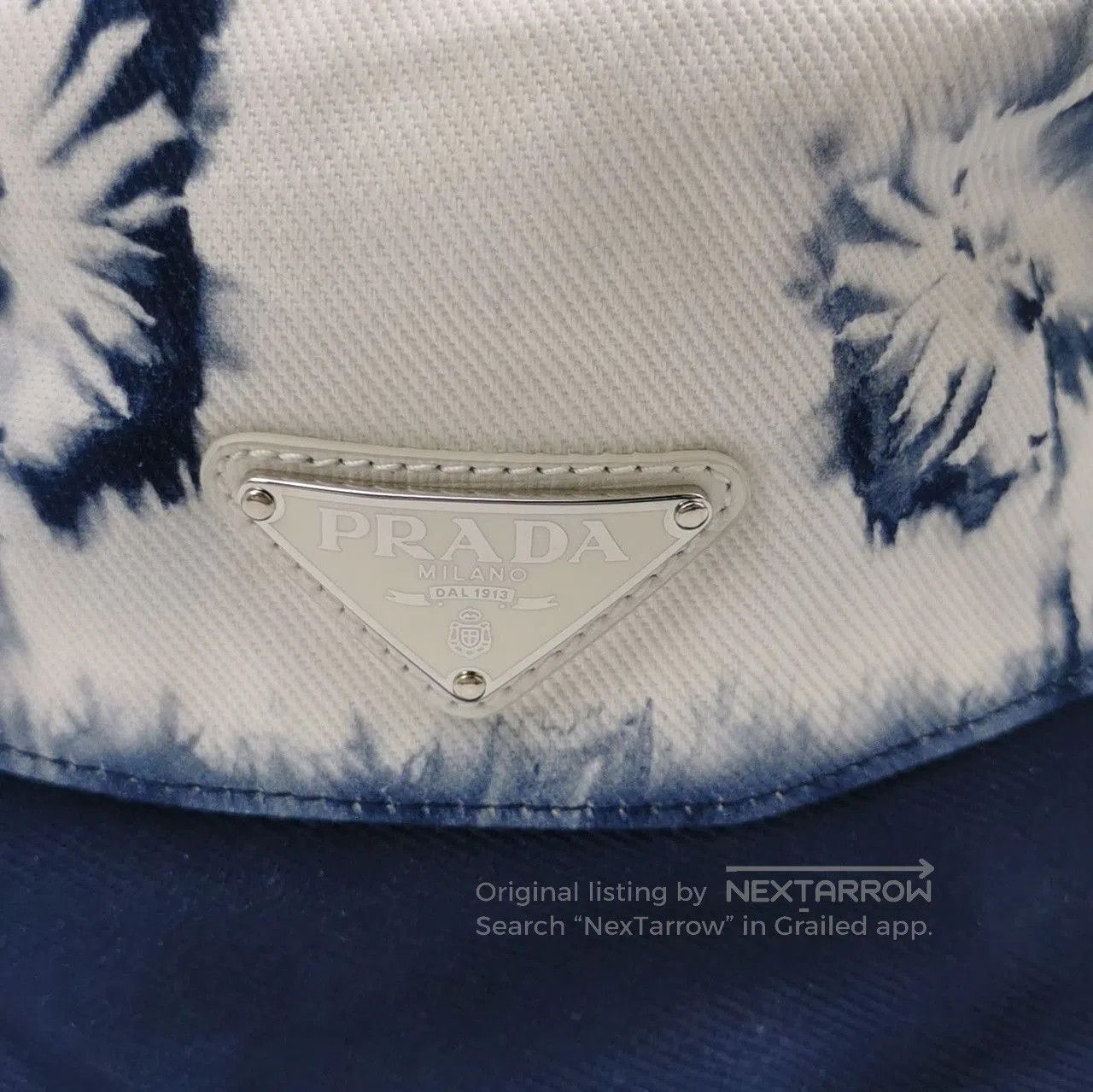 Prada Prada Color Block Triangle Logo Bucket Hat. Size ONE SIZE - 4 Thumbnail