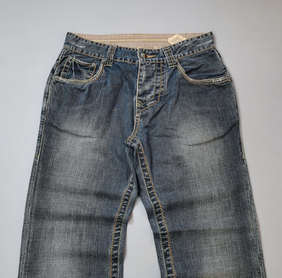 Vintage Stitchs Alabama Crow Loose Denim Jeans Size US 33 - 3 Thumbnail
