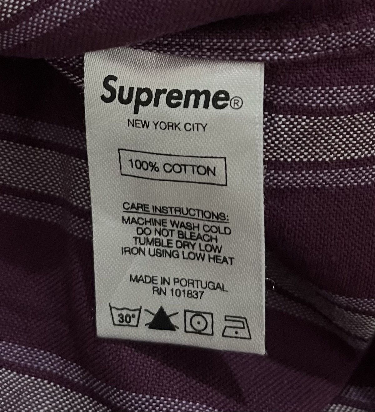 Supreme Supreme FW18 oxford striped button down shirt Size US M / EU 48-50 / 2 - 4 Thumbnail