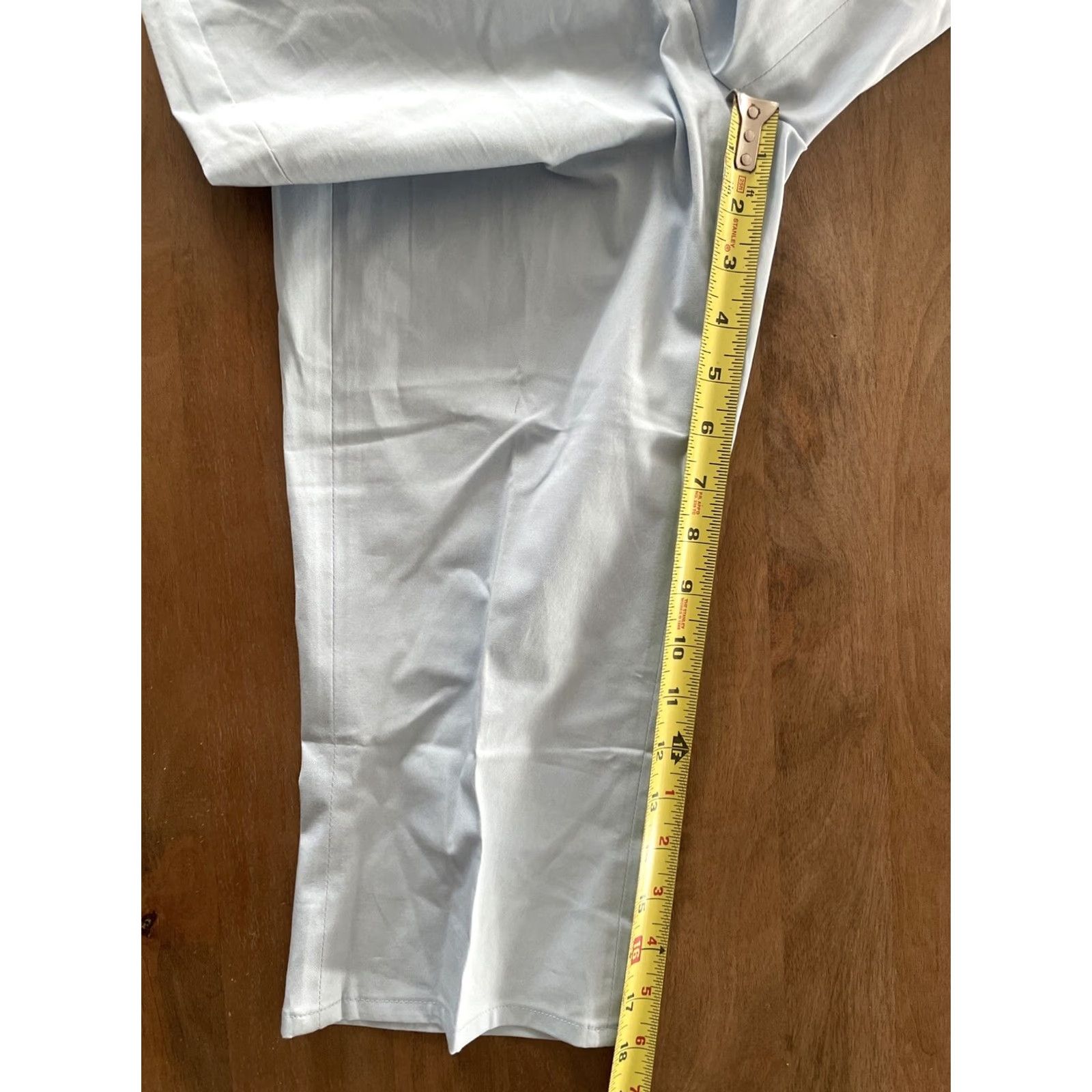 Dolce & Gabbana VINTAGE Dolce&Gabbana Capri Pants Womens 28 Light Blue Twill Solid 80s 90s Retro Designer City Comfort Crop Straight Jeans/Formal/Workwear Womens Size 28" / US 6 / IT 42 - 5 Thumbnail