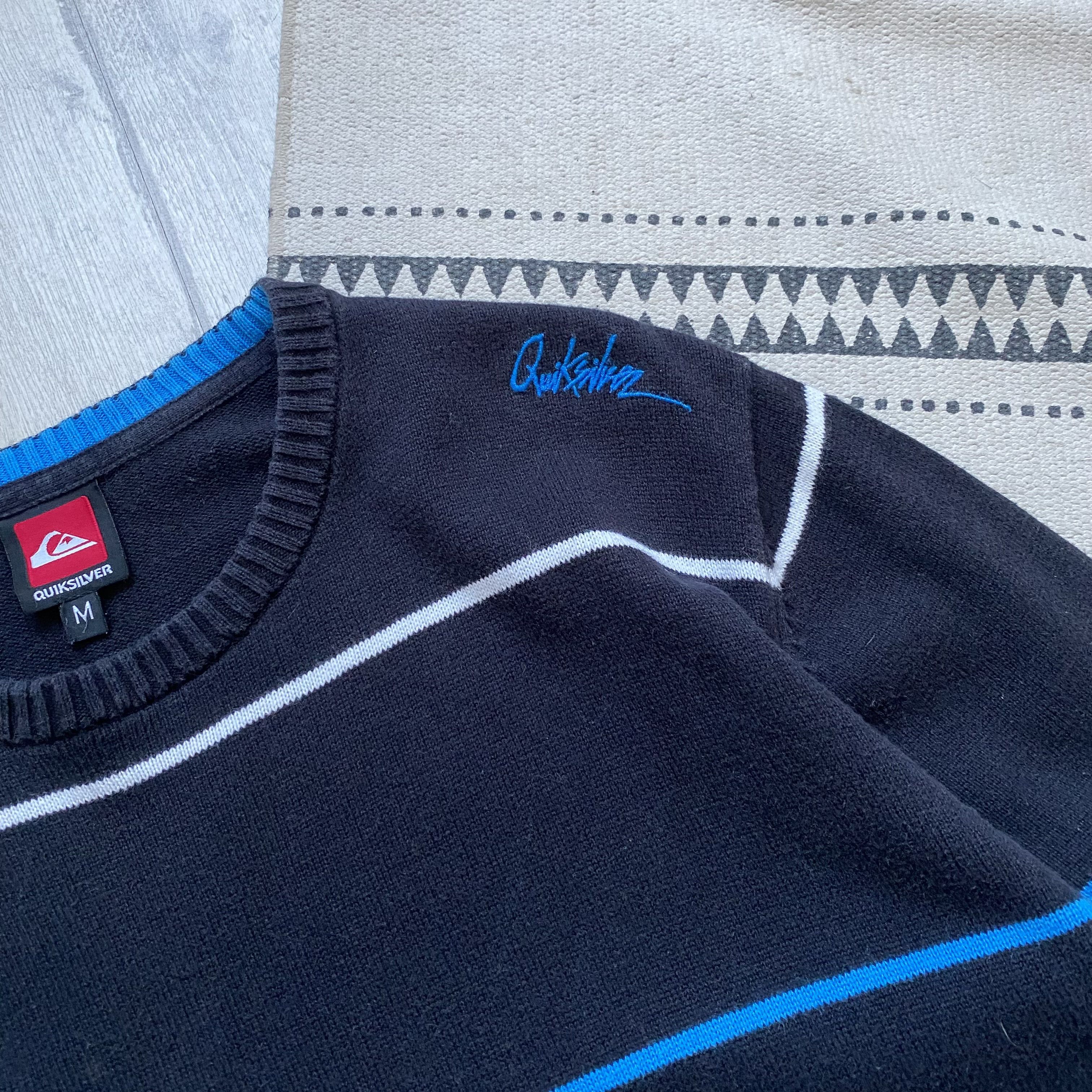 Quiksilver Y2K Vintage 90s Quiksilver striped knit sweater Size US M / EU 48-50 / 2 - 4 Thumbnail