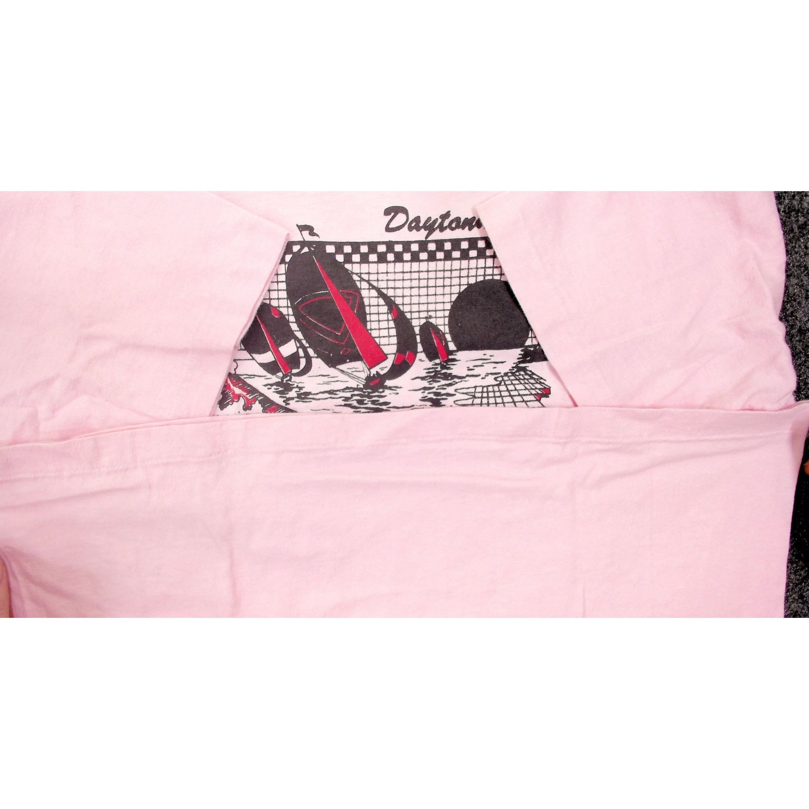 Vintage VTG 80s Hanes Beefy-T Single Stitch Sun-Faded Surf Tee Pink Size US M / EU 48-50 / 2 - 6 Thumbnail