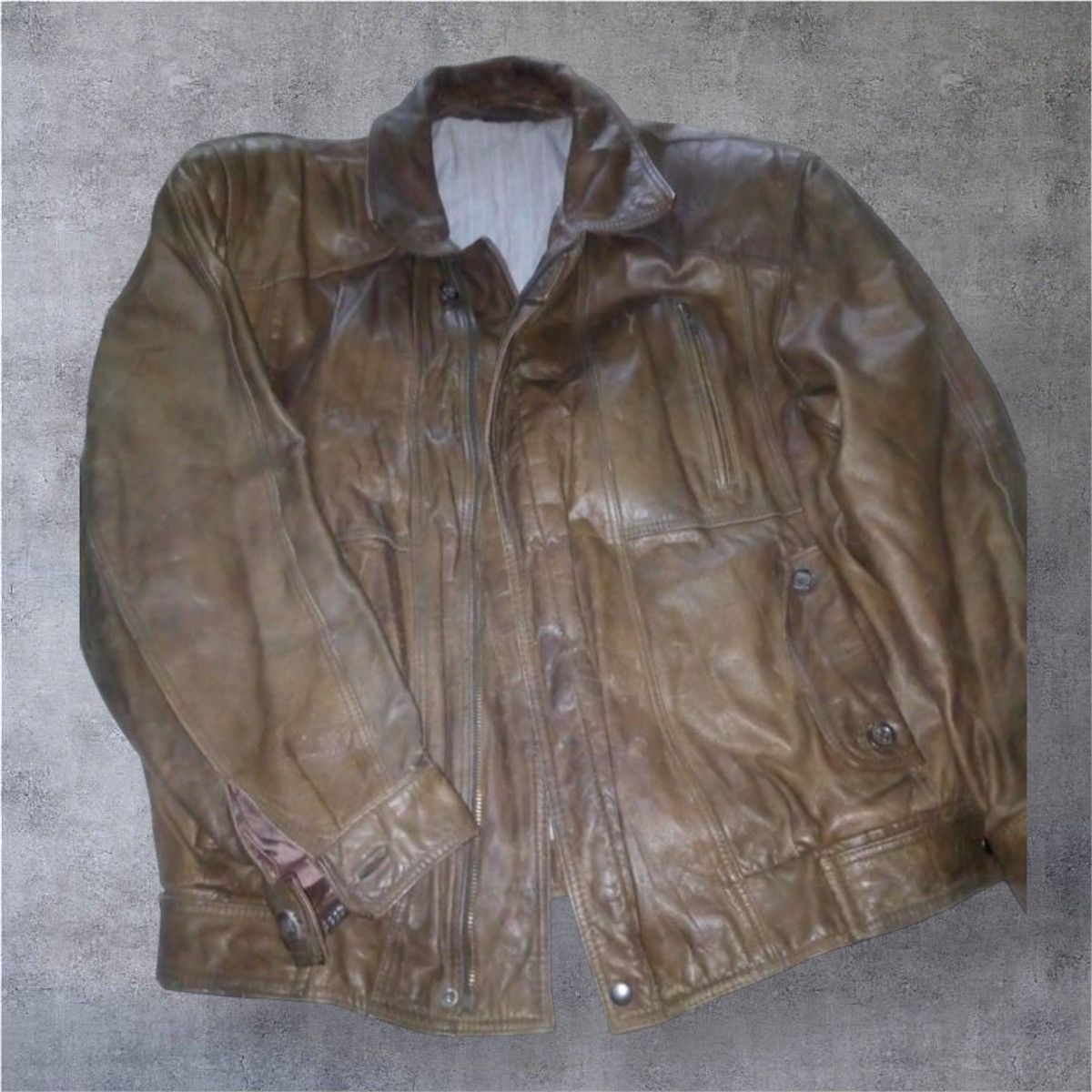 Vera Pelle bomber leather jacket L