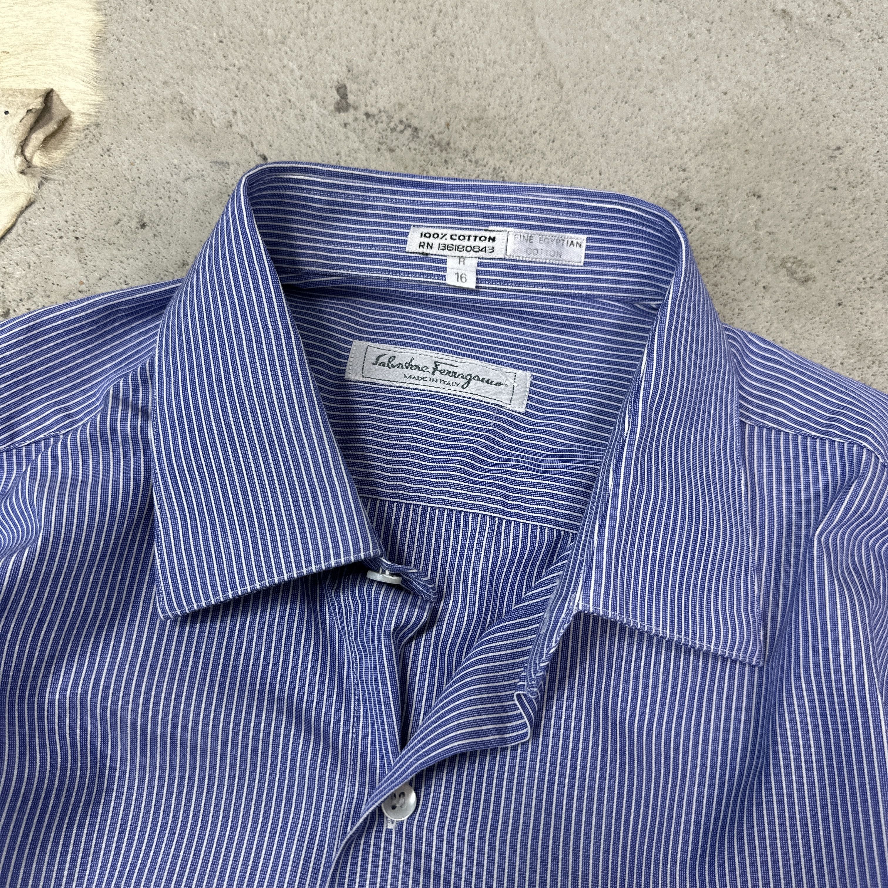Salvatore Ferragamo Vintage Salvatore Ferragamo Shirt with Cufflinks Shirt Y2K Size US L / EU 52-54 / 3 - 2 Thumbnail