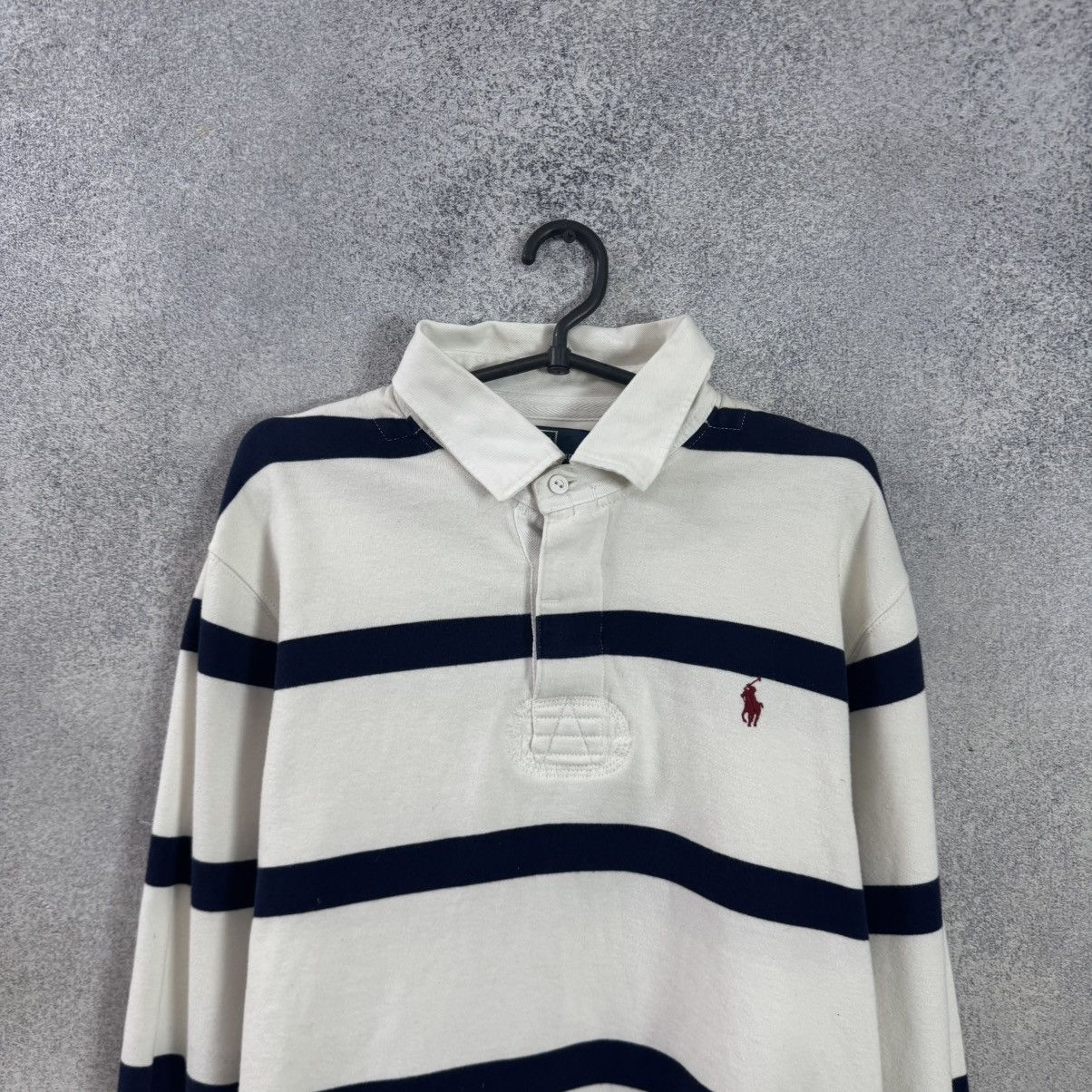Polo Ralph Lauren Vintage Polo Ralph Lauren Rugby Polo Striped Long Sleeve Size US XL / EU 56 / 4 - 2 Thumbnail