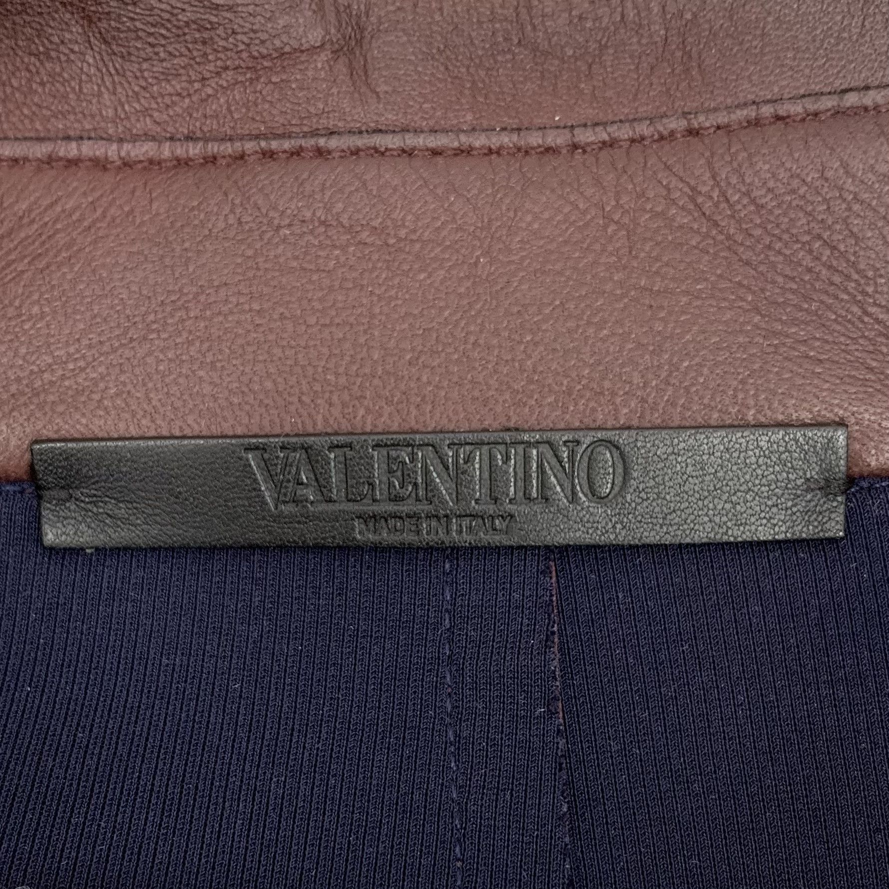 Valentino Valentino Red-Brown Leather Jacket (M) Size US M / EU 48-50 / 2 - 6 Thumbnail