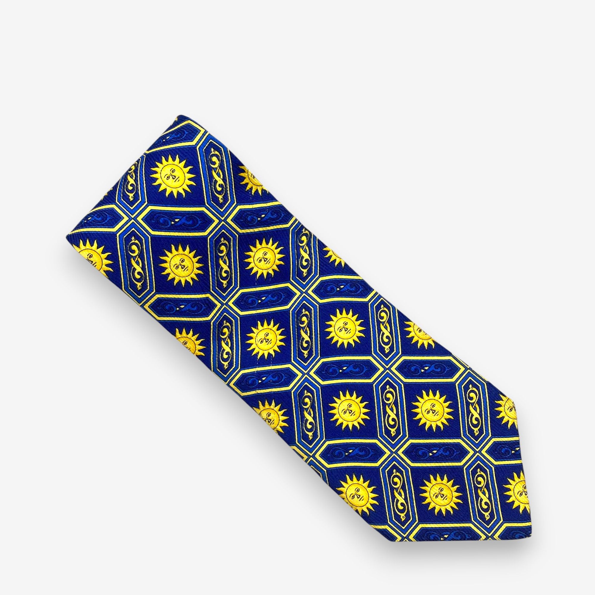 Japanese Brand Vintage Gianni Versace SILK Necktie Cravate Pure Silk Size ONE SIZE - 2 Thumbnail