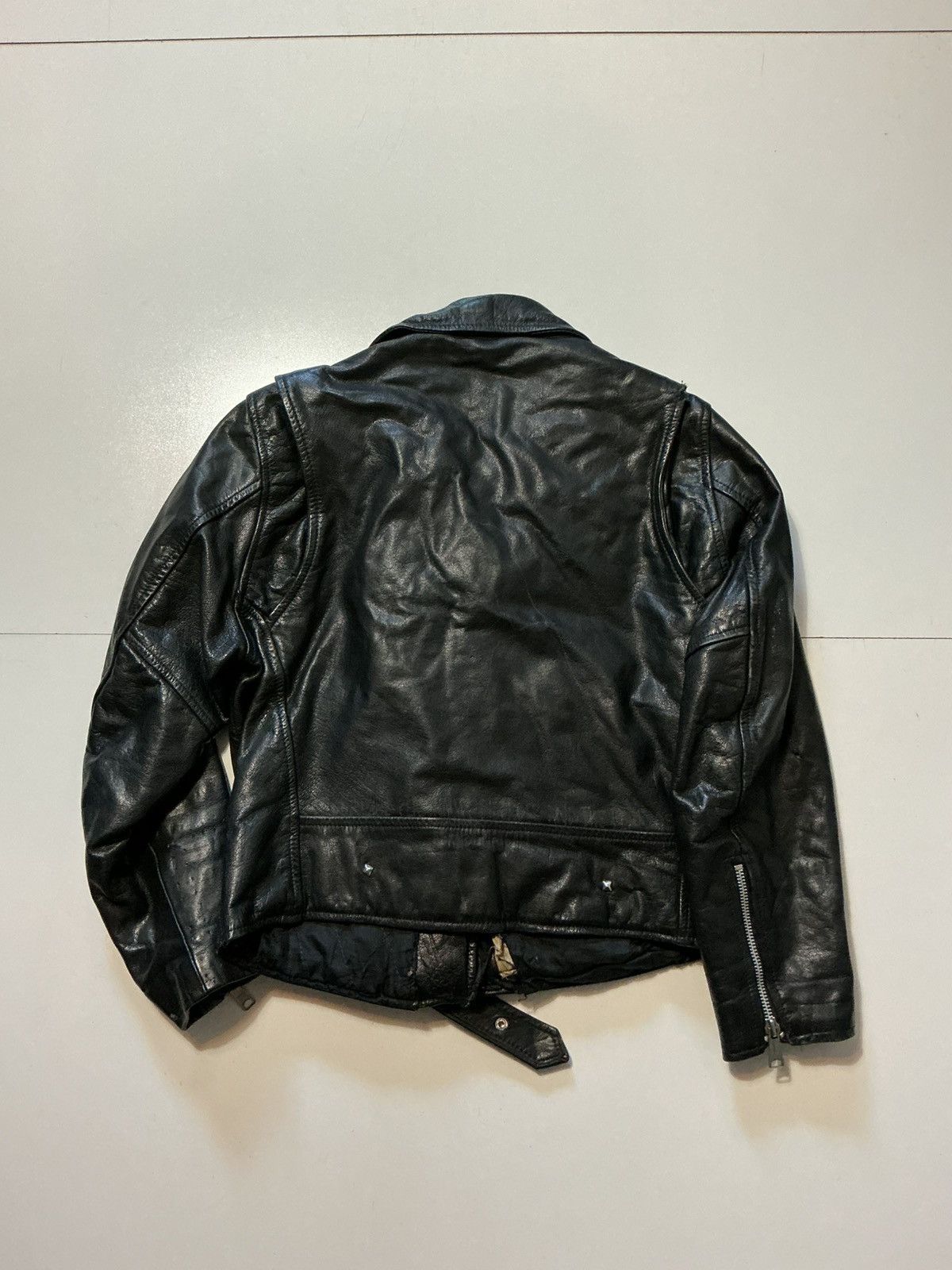 Vintage Vintage Echtes Leder Leather Motorcycle Punk Biker Jacket Size US S / EU 44-46 / 1 - 2 Thumbnail