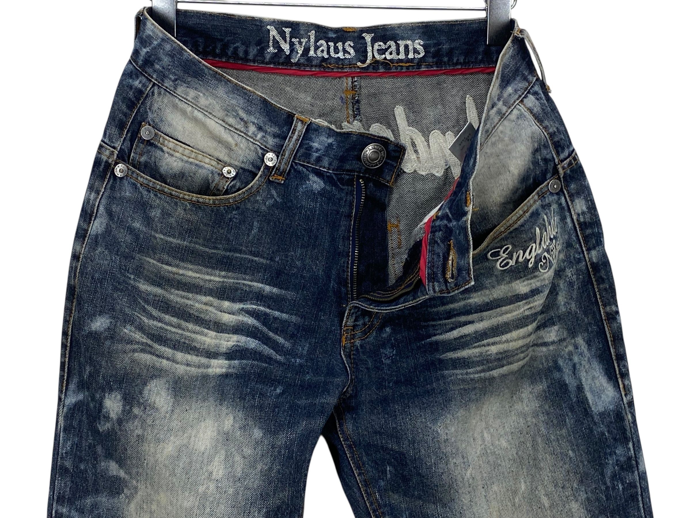 Japanese Brand Nylaus Distressed Denim Goth Punk Jeans Size US 31 - 7 Thumbnail