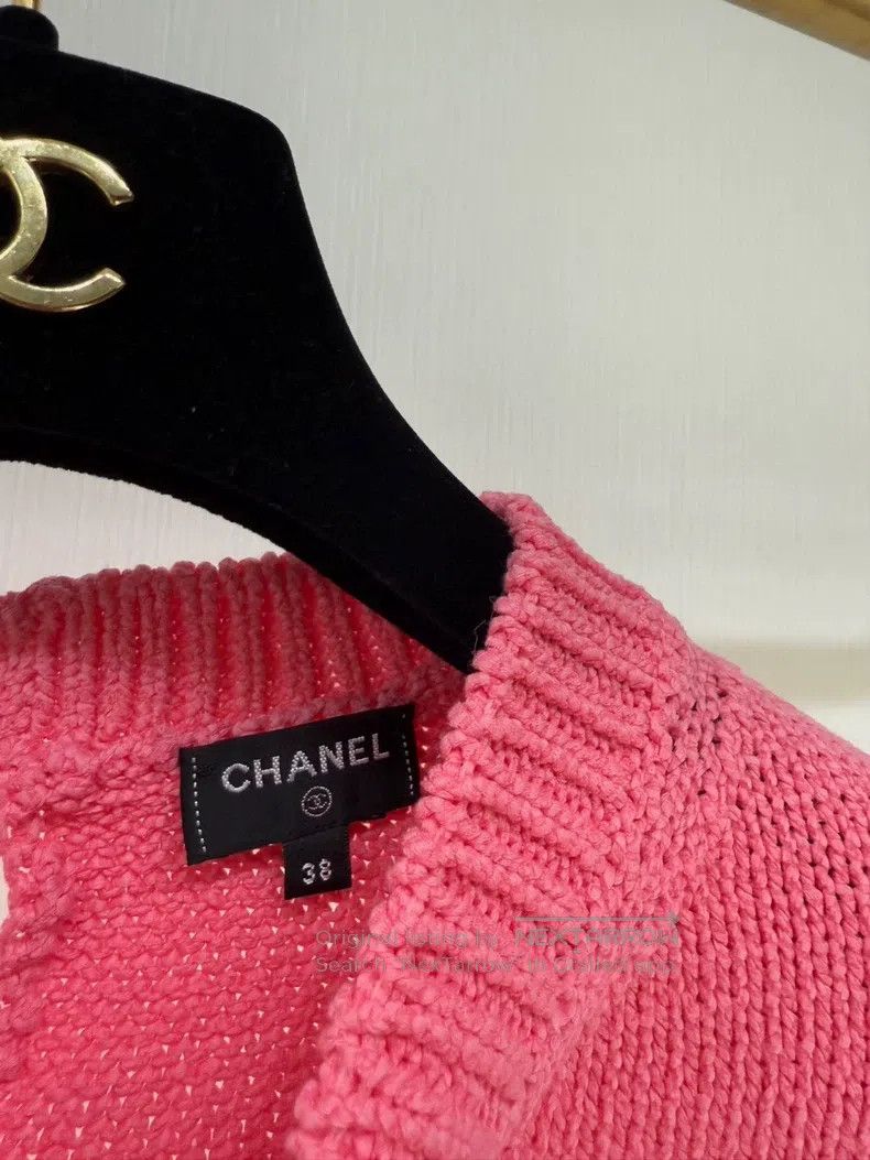 Chanel Chanel 22S Pink Puff Sleeve Knit sweater Size XS / US 0-2 / IT 36-38 - 3 Thumbnail