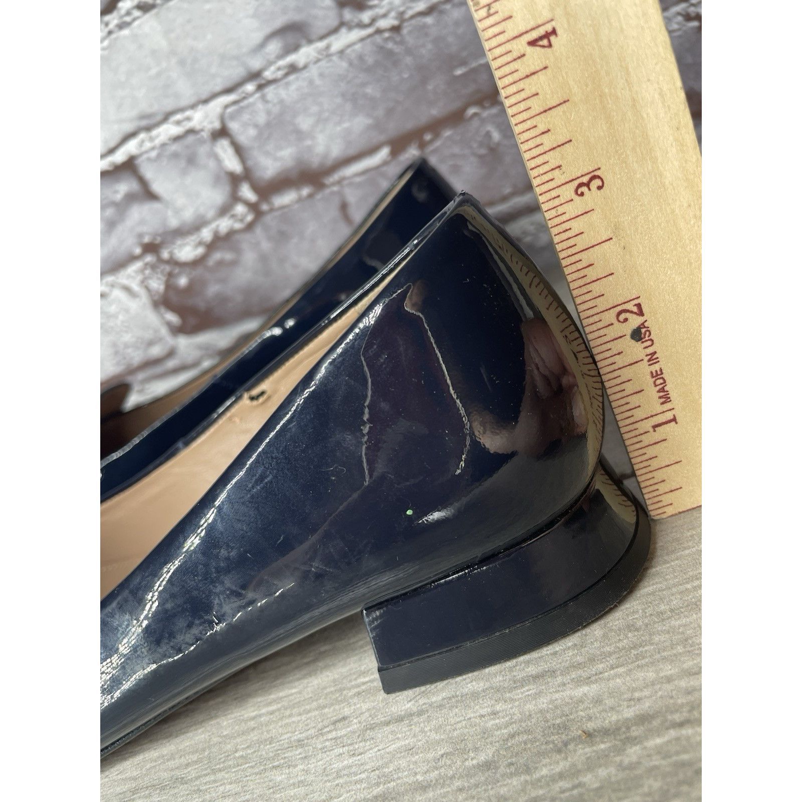 Whistles Whistles Navy Blue Patent Buckle Strap Pumps Block Heels Wo Size US 5.5 / IT 35.5 - 10 Thumbnail