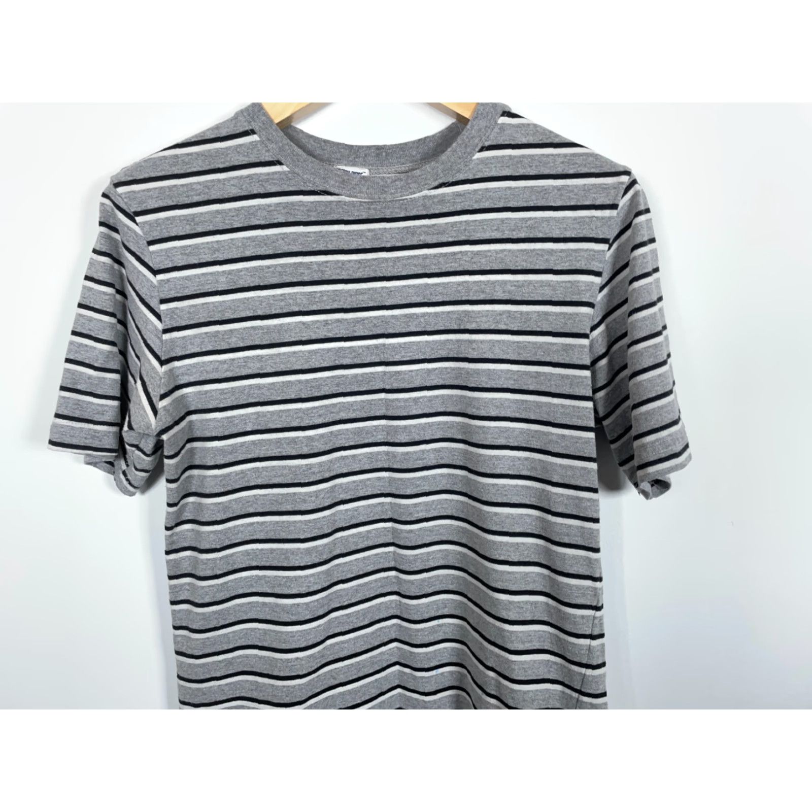 Vintage Y2K Striped T-Shirt Adult Medium Gray Black Skater Mission Ridge Size US M / EU 48-50 / 2 - 4 Thumbnail