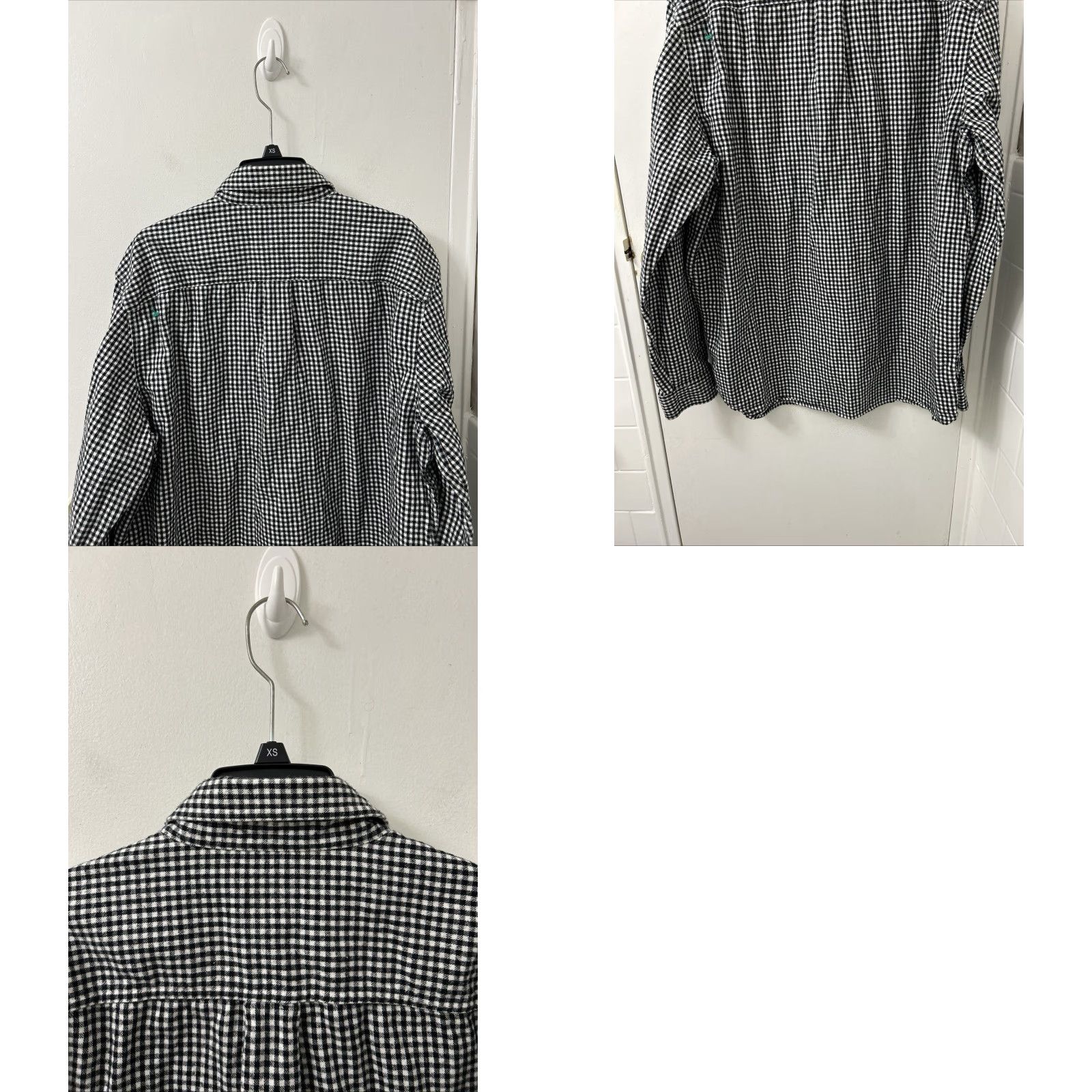 Vintage LL Bean Shirt Mens Large Black White Scotch Plaid Flannel Traditional Fit 228061 Size US L / EU 52-54 / 3 - 8 Thumbnail