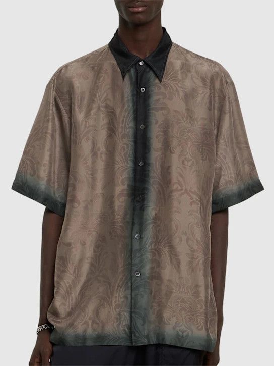 Dries Van Noten o1lsvrm0425 Silk Shirt in Petrol Size US M / EU 48-50 / 2 - 3 Thumbnail
