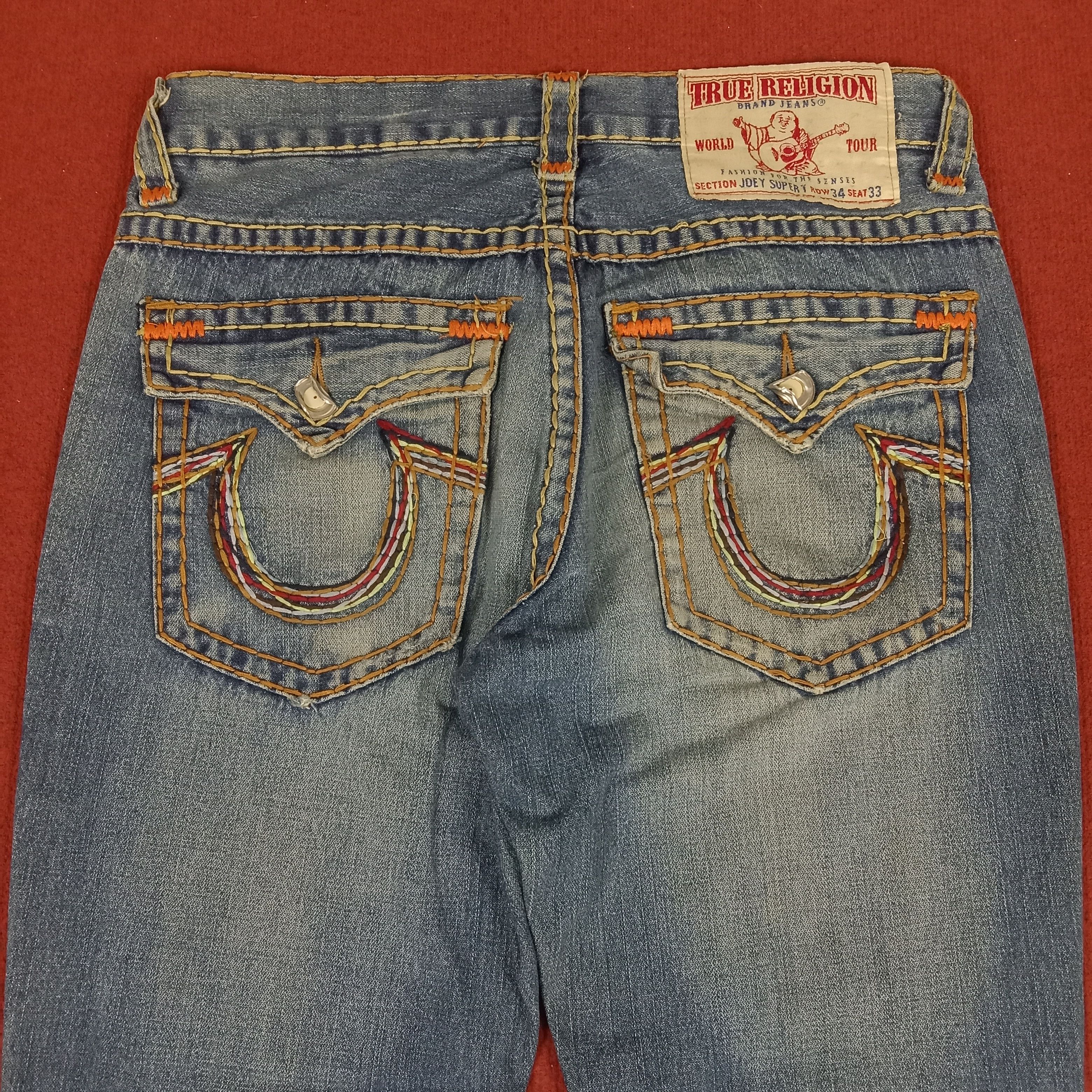 Vintage True Religion Jeans Streetwear Fashion Style Size US 34 / EU 50 - 2 Thumbnail