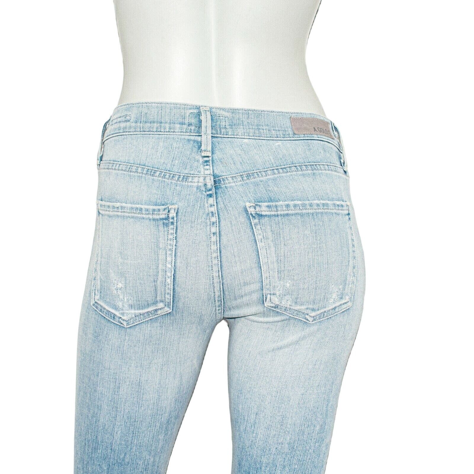 Agolde AGOLDE Sophie Skinny Denim Jeans light wash Rip distressed Size 24" / US 00 / IT 34 - 10 Thumbnail