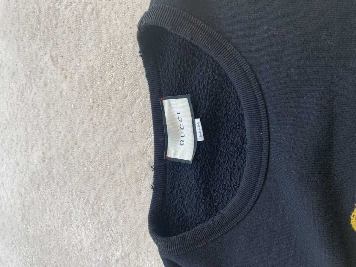Gucci Black Distressed Gucci Logo Sweatshirt Size US L / EU 52-54 / 3 - 5 Thumbnail