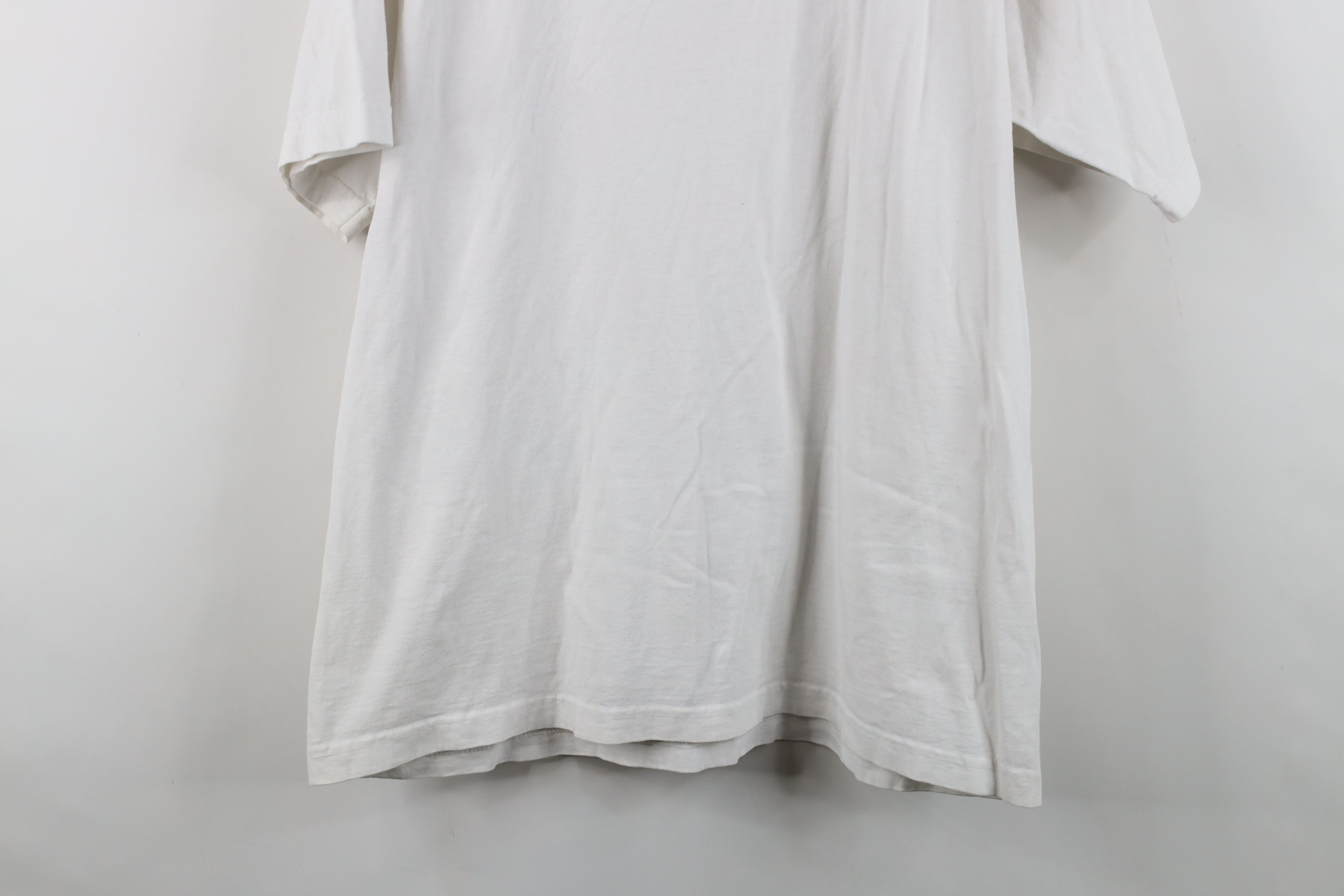 Vintage Vintage 90s Perry Ellis Flag Baggy Fit T-Shirt White Cotton Size US L / EU 52-54 / 3 - 14 Thumbnail