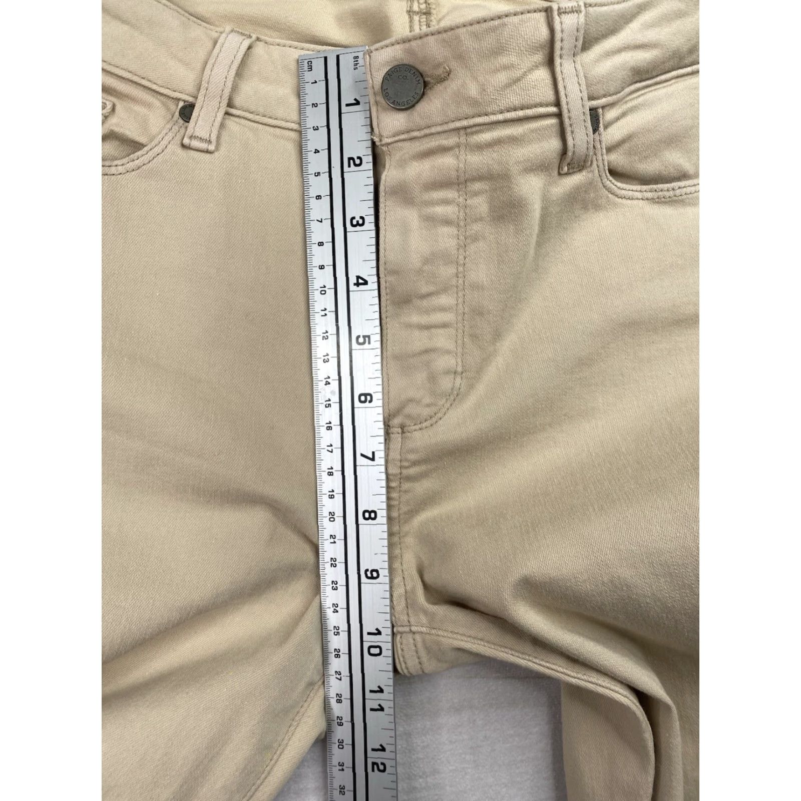 Paige Paige Jeans Women 32 Tan Kylie Crop Minimalist School Crop Jeans Medium Wash Beige 5-Pocket Design Mens? Wait. Size 24" / US 00 / IT 34 - 4 Thumbnail