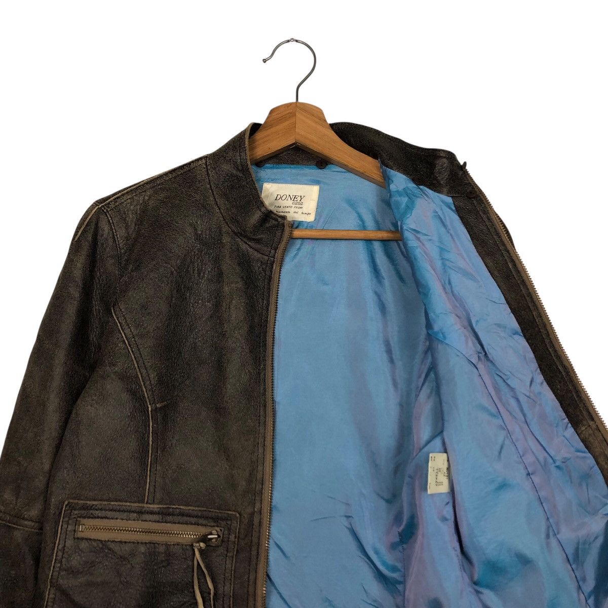 Japanese Brand Vintage Biker Leather Jacket Doney Blanket Fur Issey Miyake Size US M / EU 48-50 / 2 - 13 Thumbnail