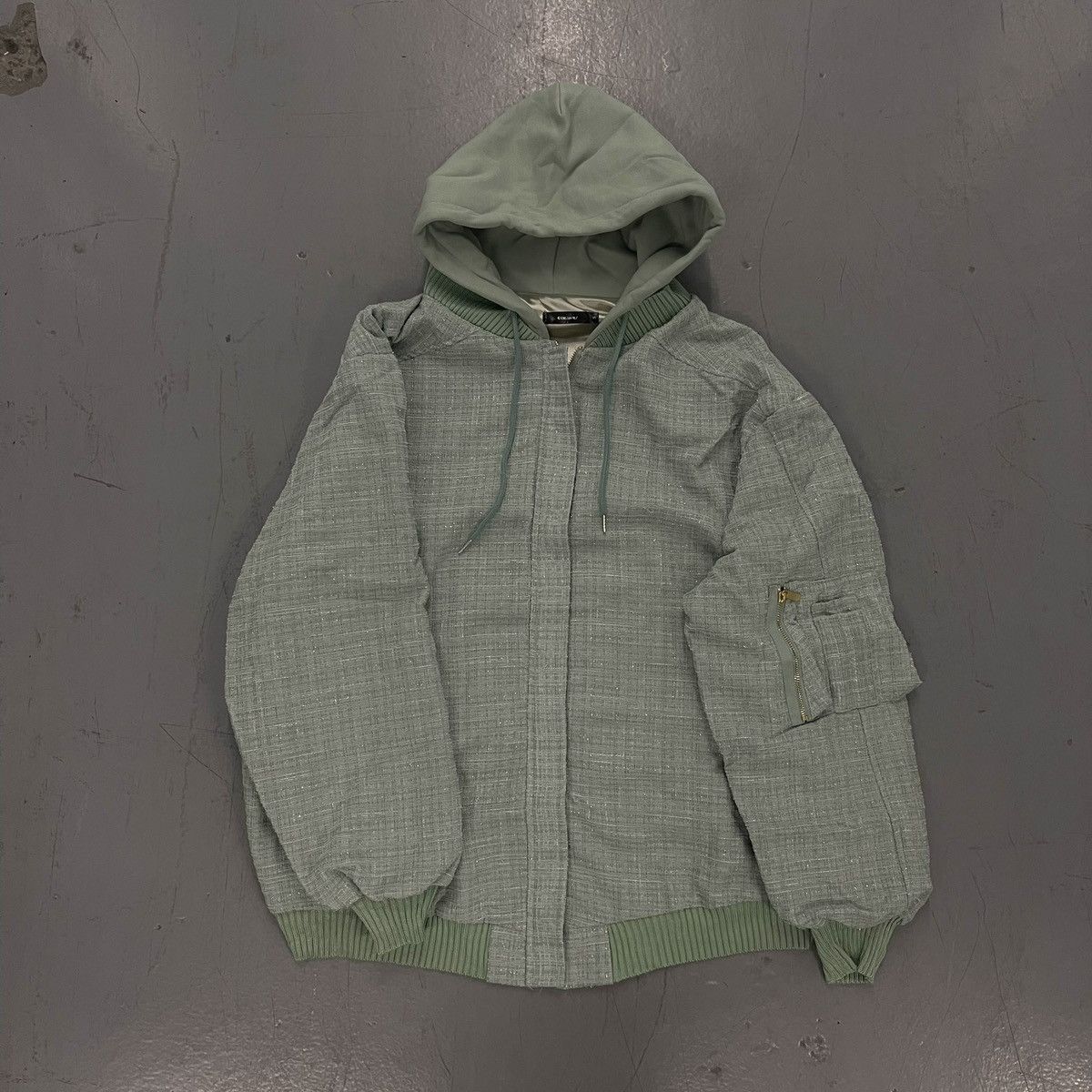 Cleioner Seafoam oversized Tweed bomber Special Size US S / EU 44-46 / 1 - 1 Thumbnail