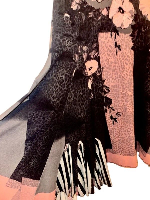 Just Cavalli Just Cavalli Floral Asymmetrical Slip Dress, c.2000s Size M / US 6-8 / IT 42-44 - 3 Thumbnail