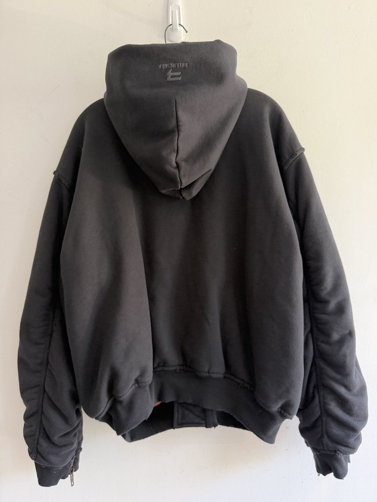 Balenciaga Winter 22 Bomber Zip Up Hoodie Jacket (M) Size US M / EU 48-50 / 2 - 13 Thumbnail