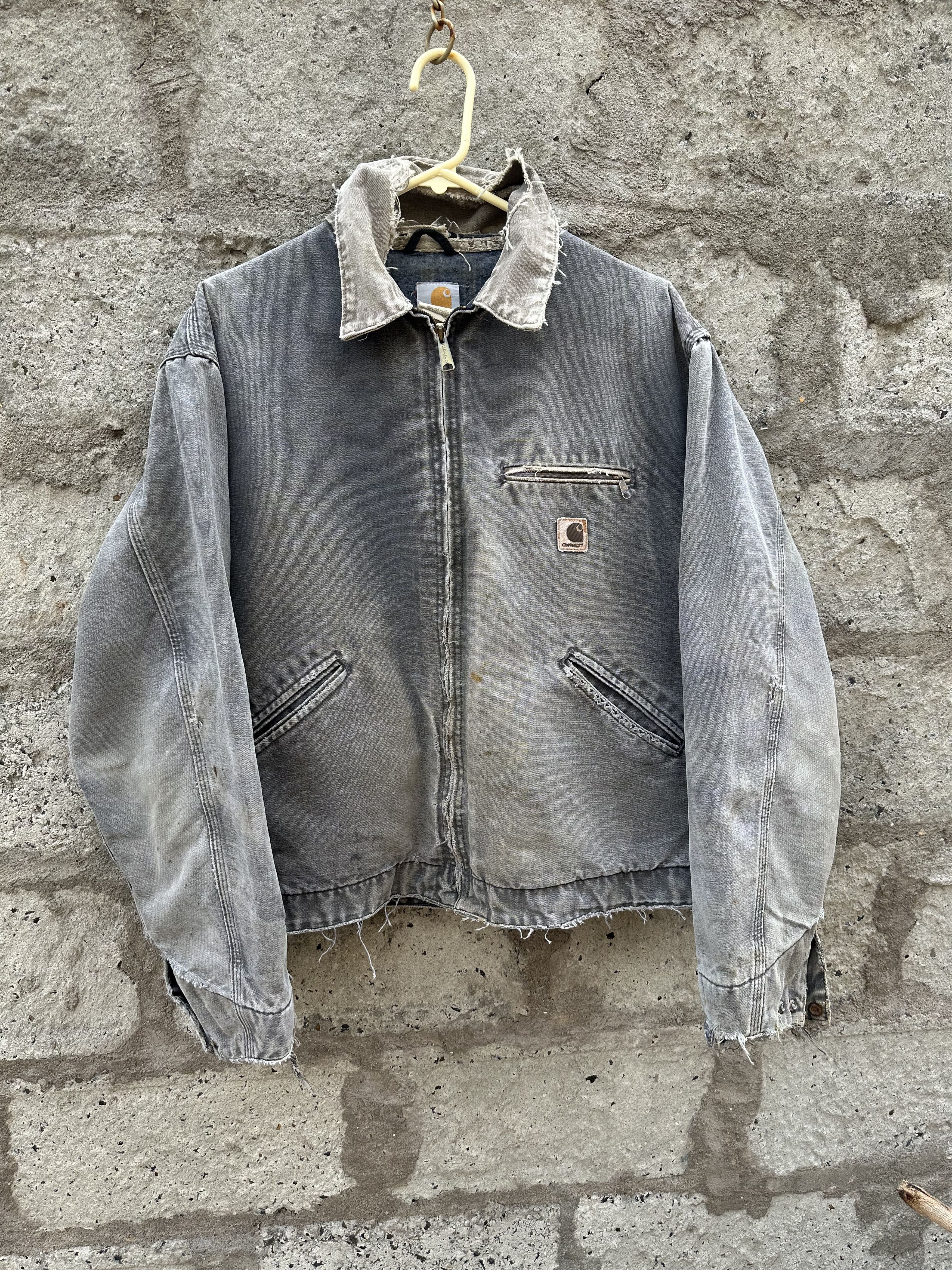 vintage 90s Carhartt J97 PTL Detroit Jacket Thrashed & Faded