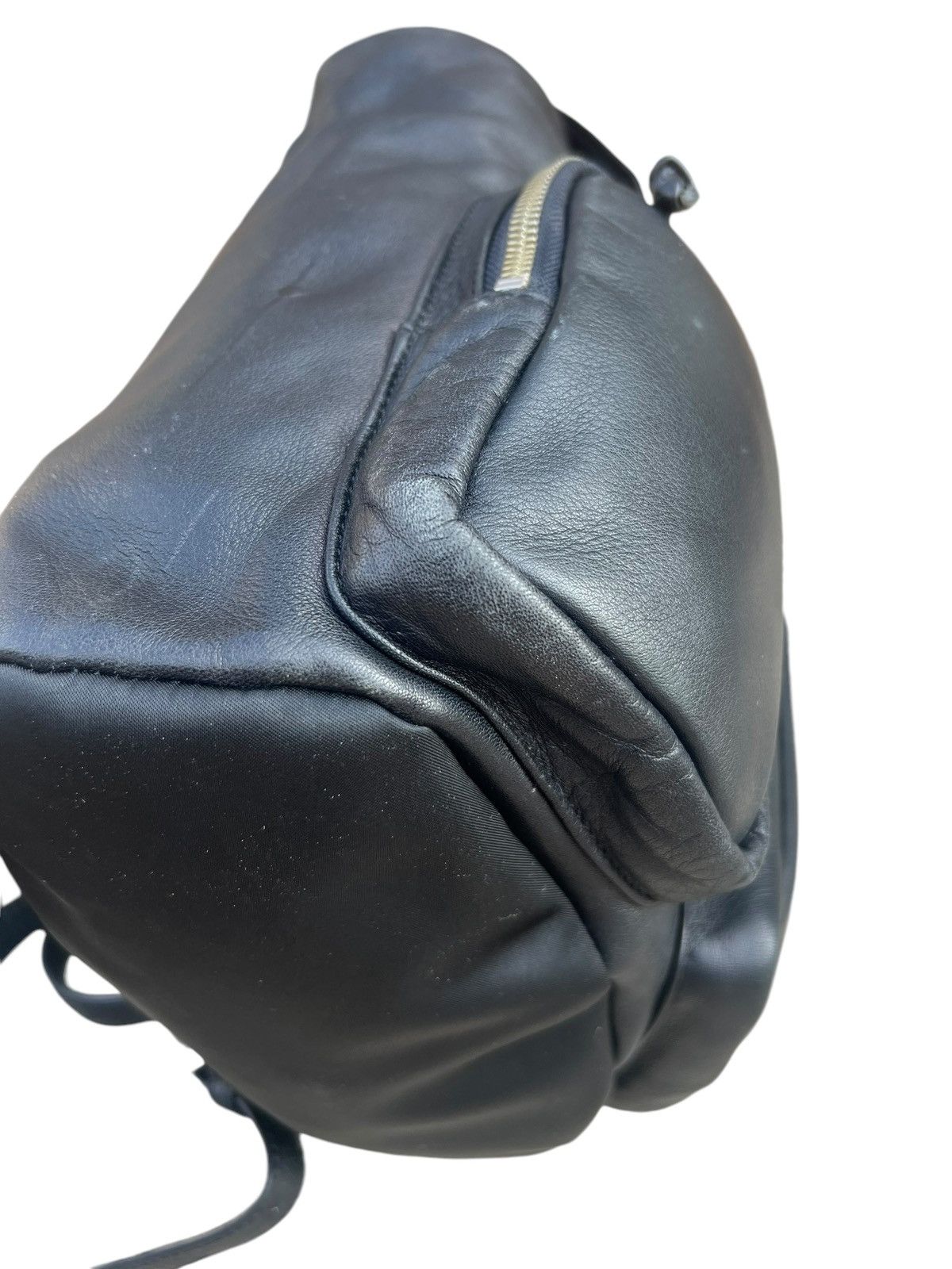 Leather Vintage 90s UCOB Patina Black Leather Cargo Backpack Bag Size ONE SIZE - 17 Thumbnail