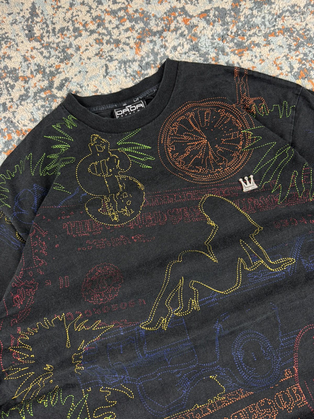 Damani Dada × Vintage Vintage 90s Dada Supreme all over print graphic tee Size US XL / EU 56 / 4 - 6 Thumbnail
