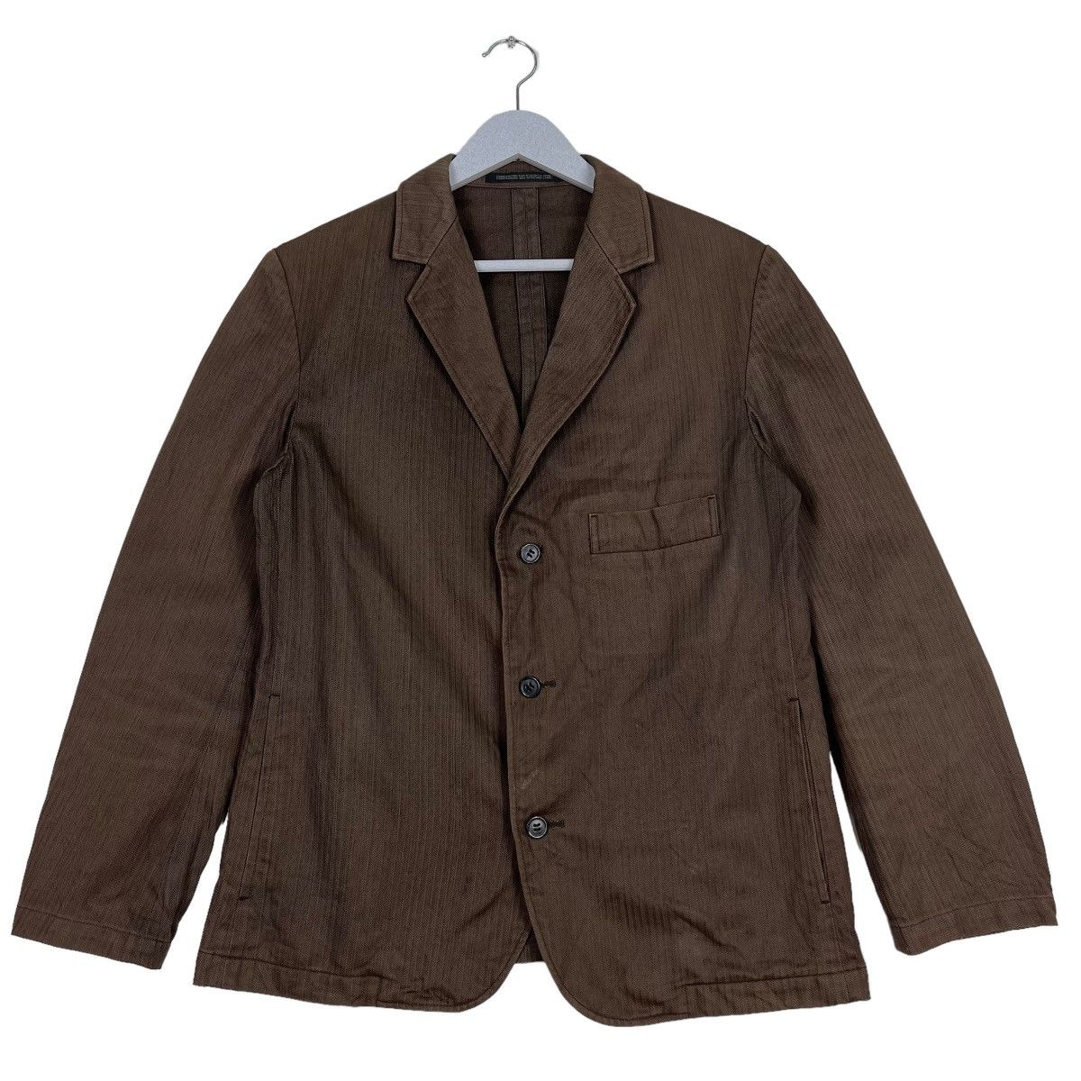Yohji Yamamoto 🔥 YOHJI YAMAMOTO PINSTRIKE CHORE JACKET MADE IN JAPAN Size US S / EU 44-46 / 1 - 1 Thumbnail