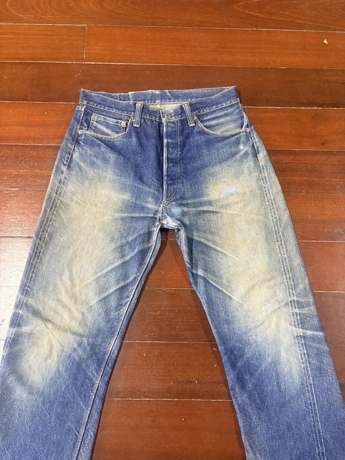 Warehouse & Co. vintage Warehouse 1001 indigo distressed rework selvedge Size US 34 / EU 50 - 5 Thumbnail