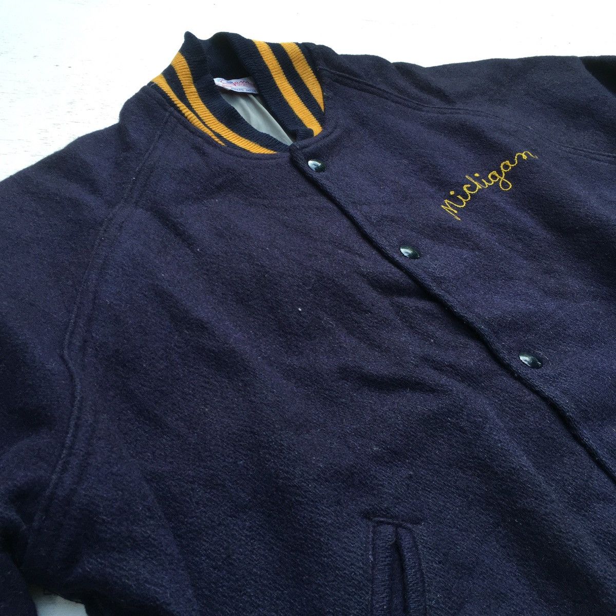 Vintage Vintage Michigan Wool Varsity Jacket Gem Sportswear Size US L / EU 52-54 / 3 - 6 Thumbnail