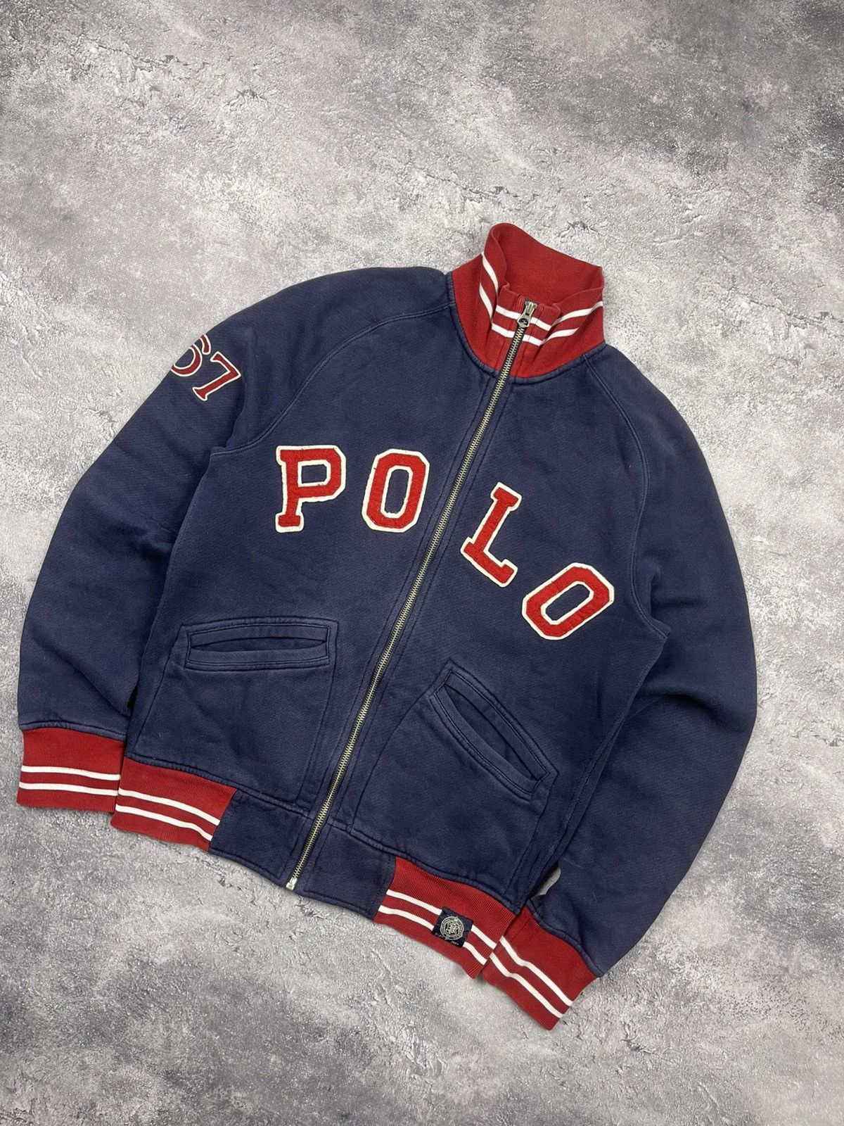 Polo Ralph Lauren Vintage Polo Ralph Lauren Zip Up Sweatshirt Spellout Logo Size US S / EU 44-46 / 1 - 4 Thumbnail