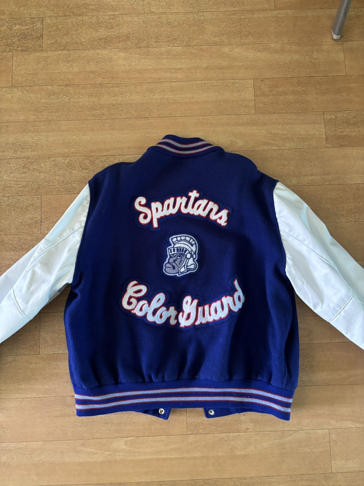 Vintage Vintage Leather Varsity Jacket Size US XL / EU 56 / 4 - 4 Thumbnail