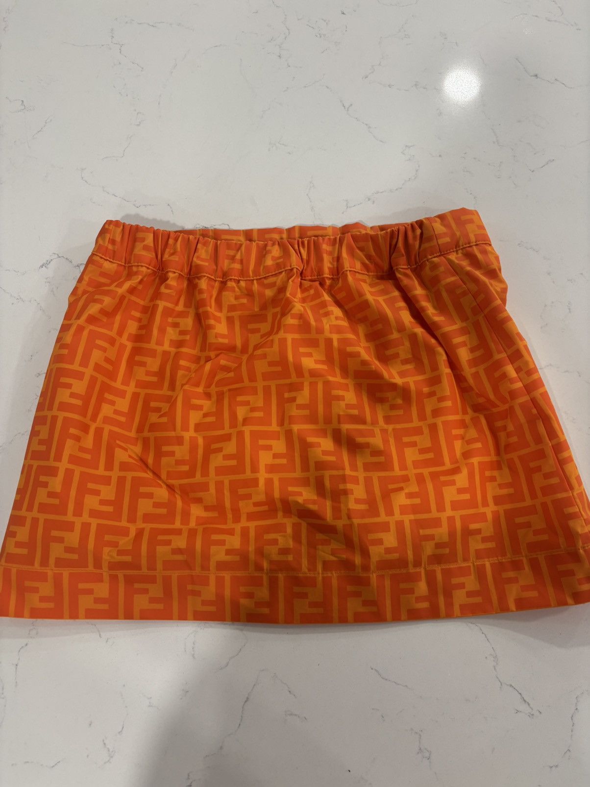 Fendi Fendi Kids Allover FF Logo Elastic Waist Skirt Size 24" / US 00 / IT 34 - 2 Thumbnail