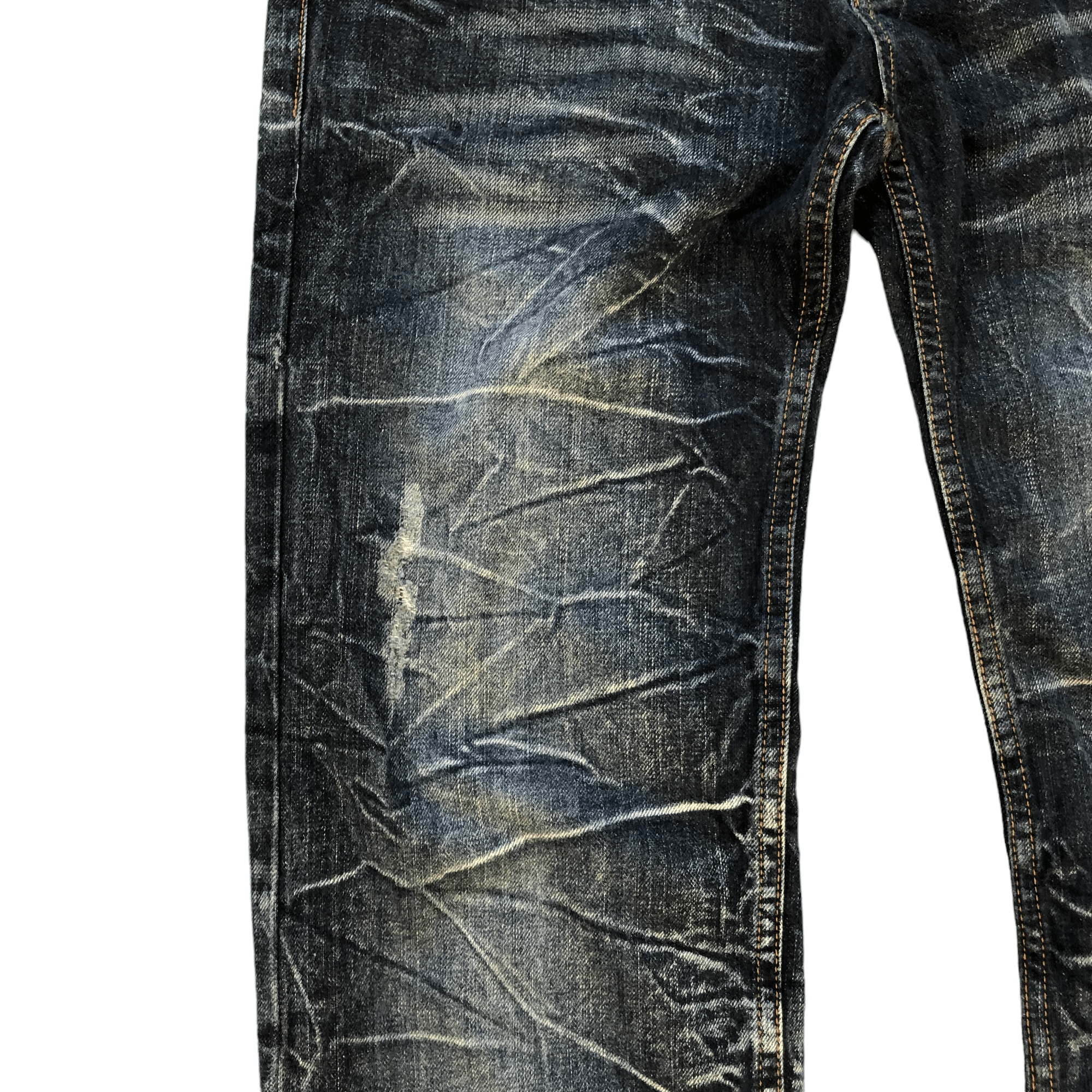 Japanese Brand NYLOUS LIMITED EDITION DOUBLE WAIST DENIM PANTS #5977-216 Size US 32 / EU 48 - 8 Thumbnail