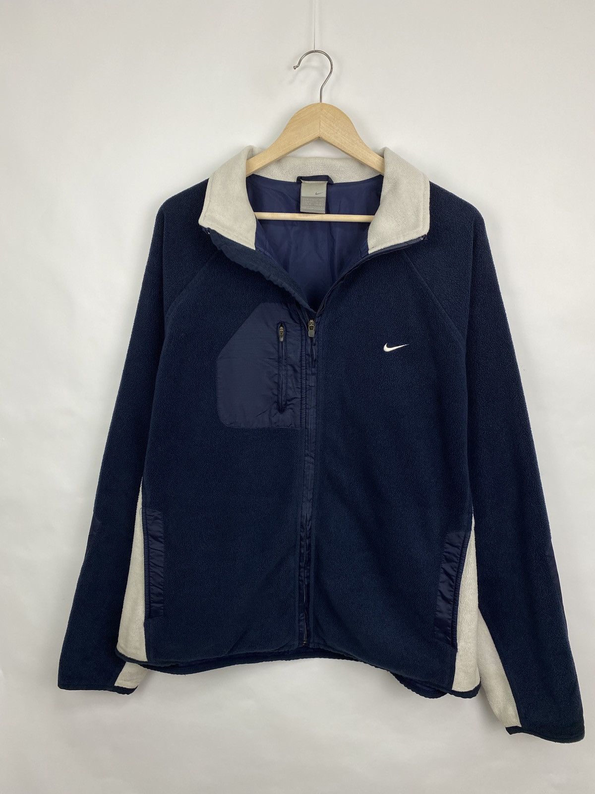 Nike 🇺🇸 Vintage 90s Nike Fleece Zip Hoodie Rare Retro Hype Y2K Size US XL / EU 56 / 4 - 4 Thumbnail