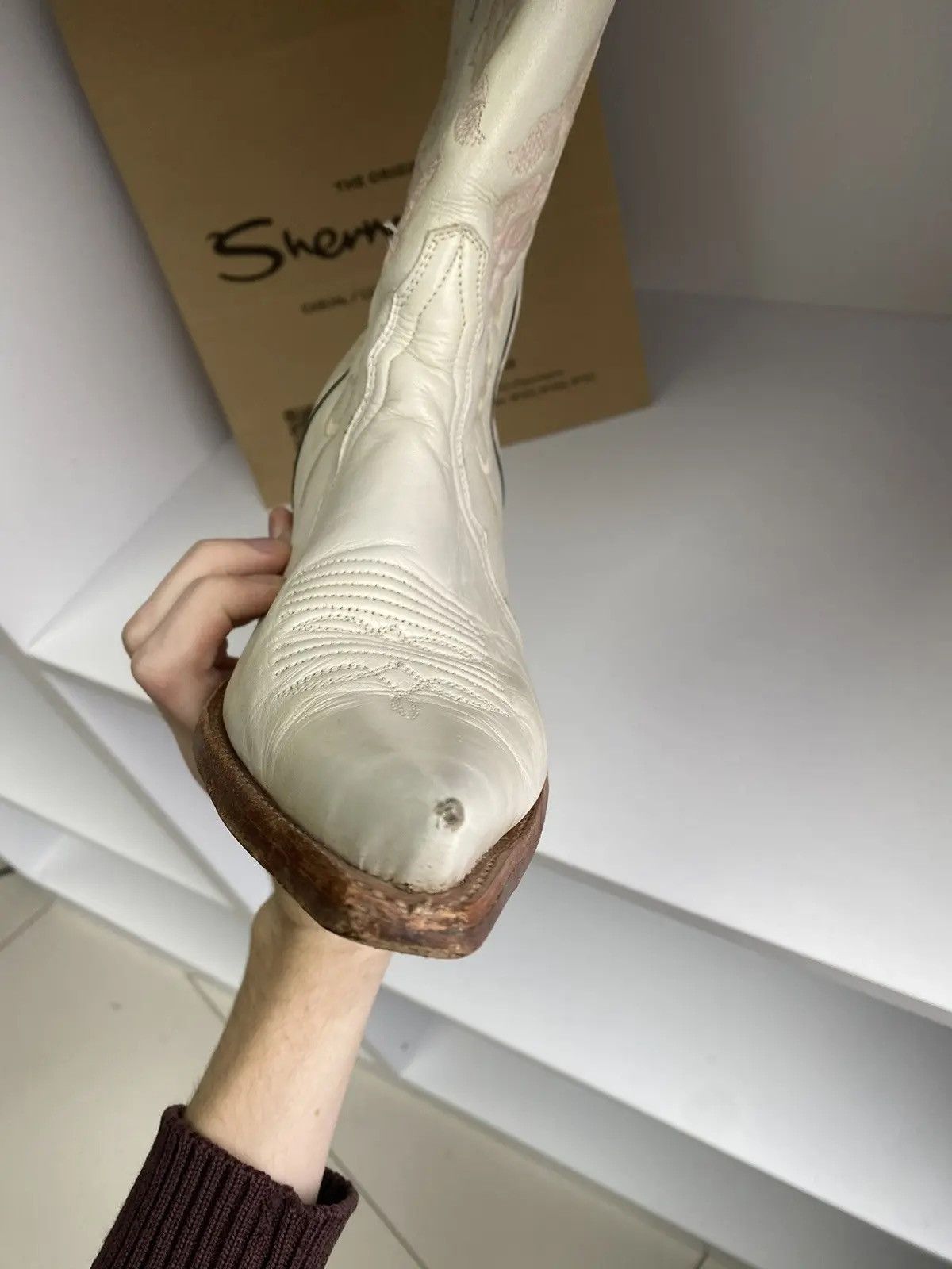 Cowboy Equipment × Vintage Vintage Buffalo Cowboy Western Womens Leather Boots Mexico Size US 7 / IT 37 - 14 Thumbnail