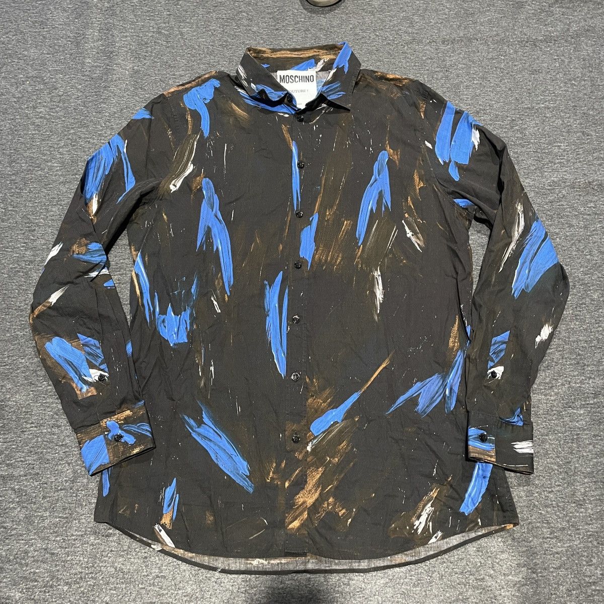 moschino couture abstract print