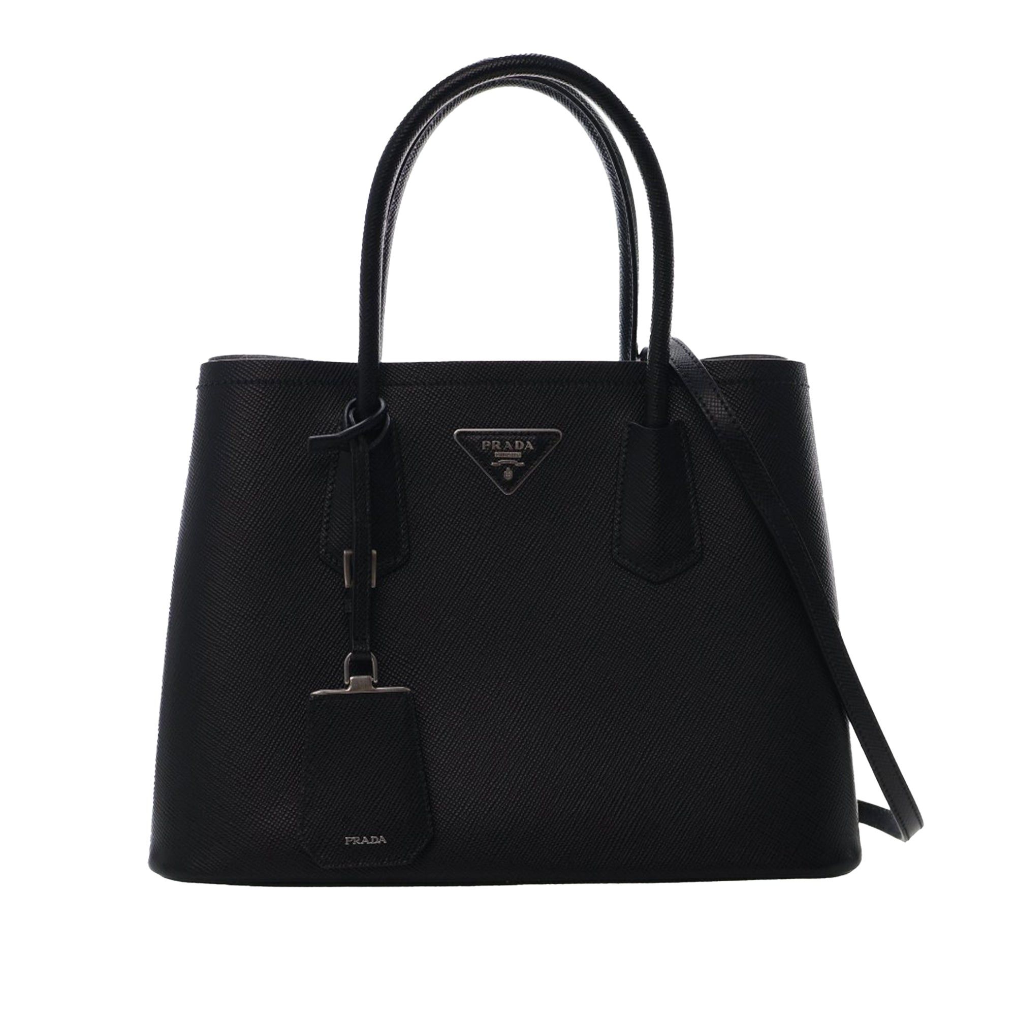 Prada Medium Saffiano Cuir Double Satchel Size ONE SIZE - 1 Thumbnail
