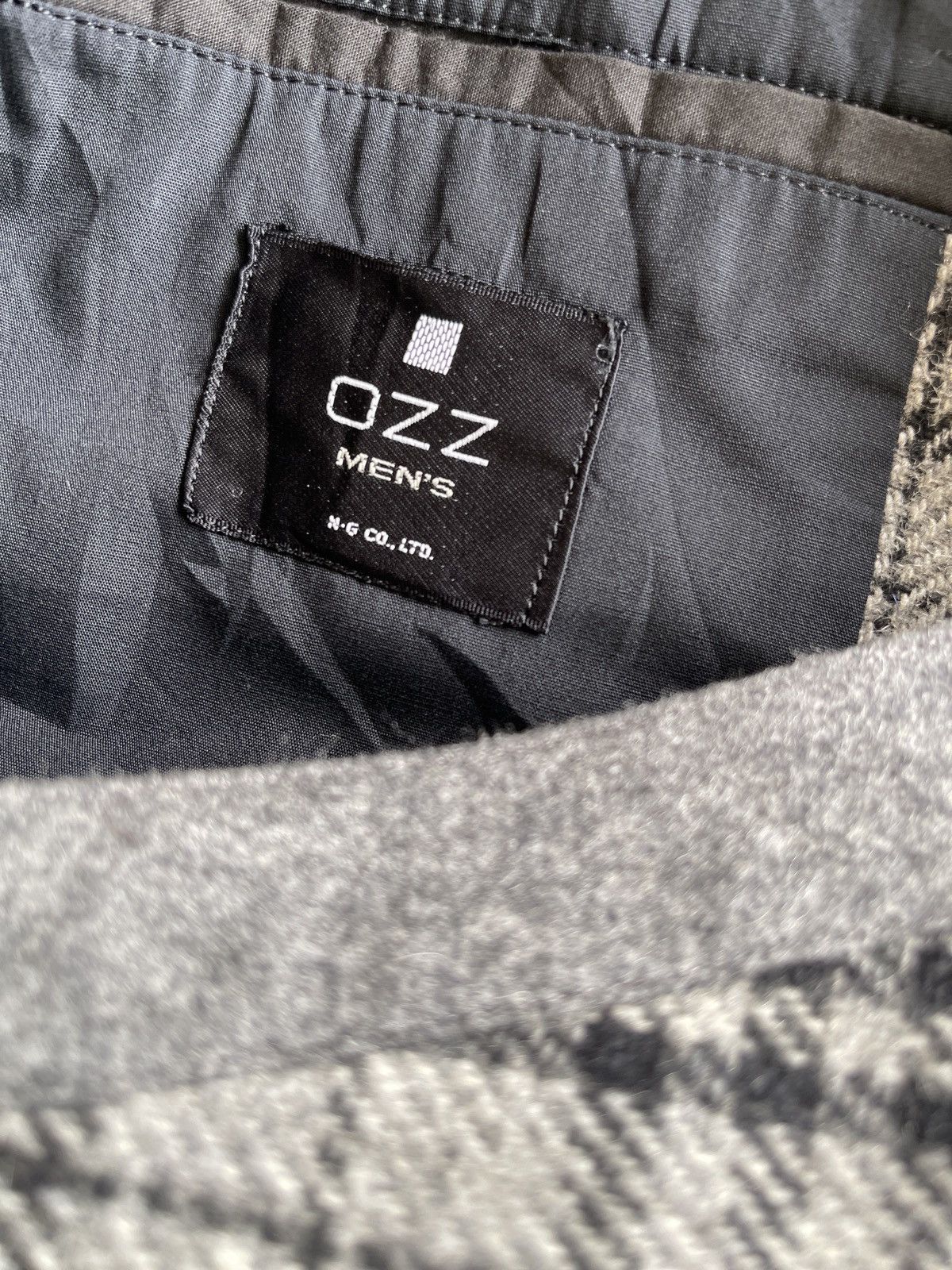 Japanese Brand OZZ Japan Wool Checked Bomber Issey Miyake Style Jacket Size US M / EU 48-50 / 2 - 7 Thumbnail