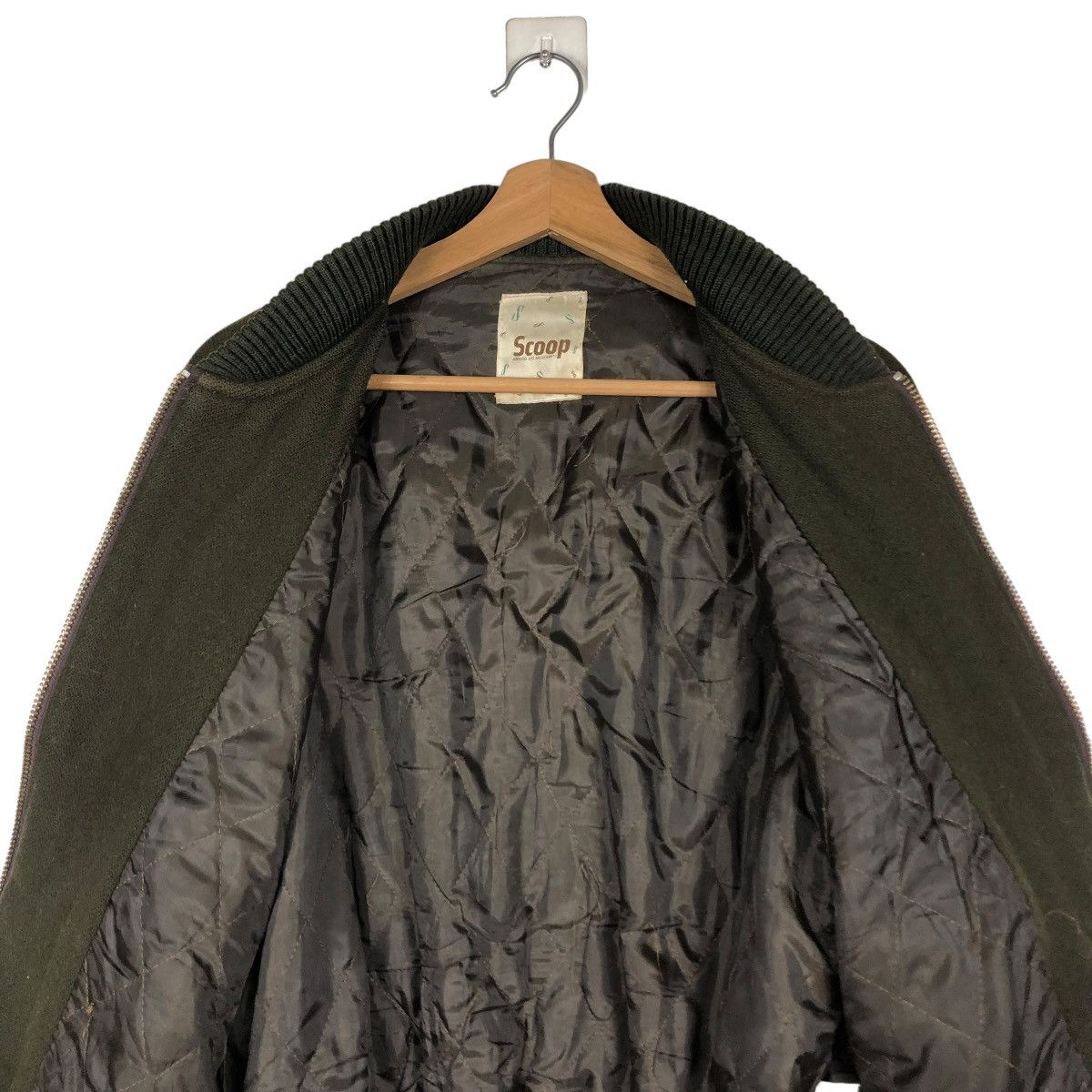 Japanese Brand 🔥VINTAGE WOOL BOMBER JACKET SCOOP SPELL OUT ISSEY MIYAKE Size US M / EU 48-50 / 2 - 16 Thumbnail